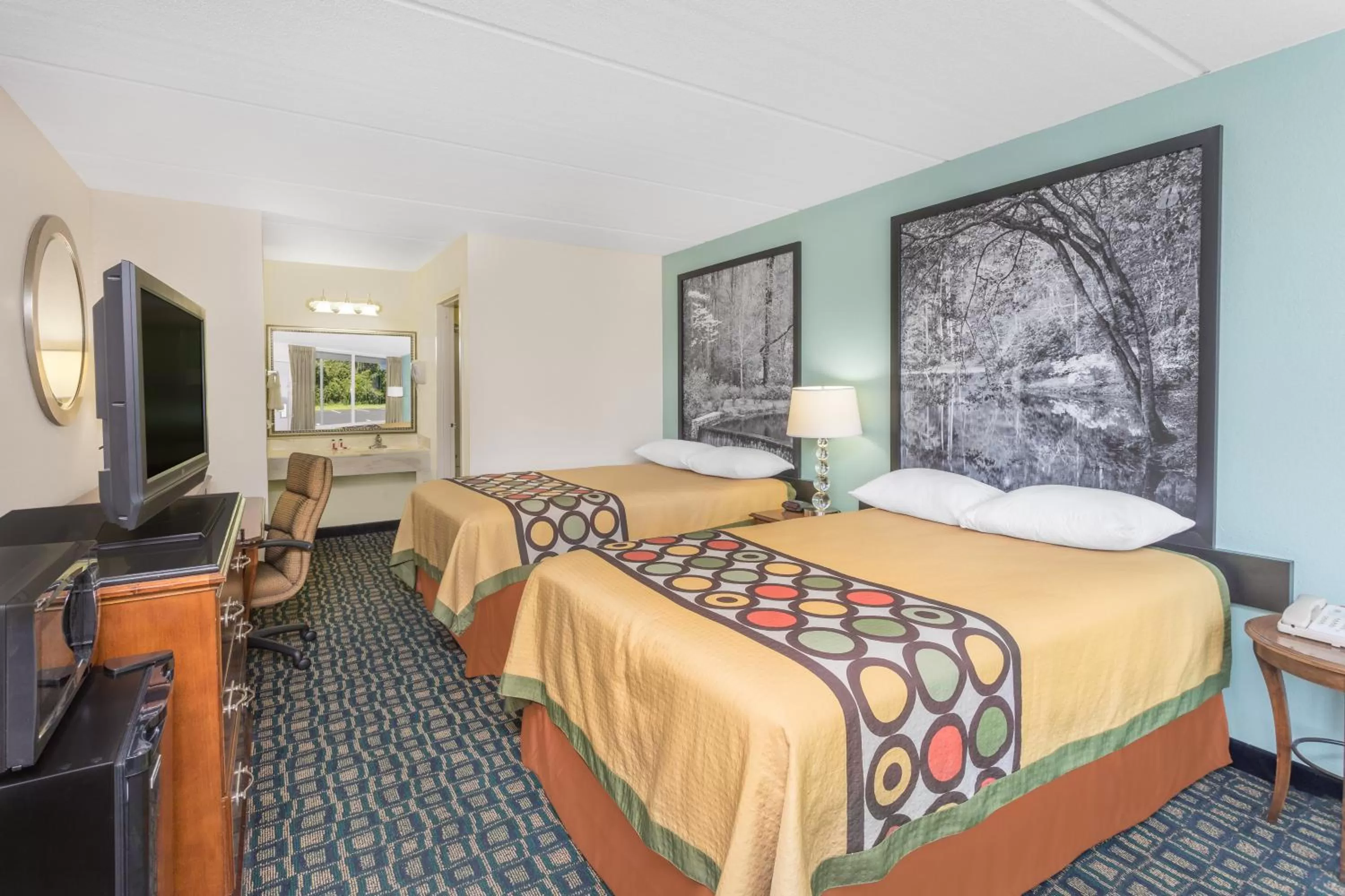 Double Room with Two Double Beds - Mobility Access/Non-Smoking in Super 8 By Wyndham Kingsland I-95 Naval Base Area