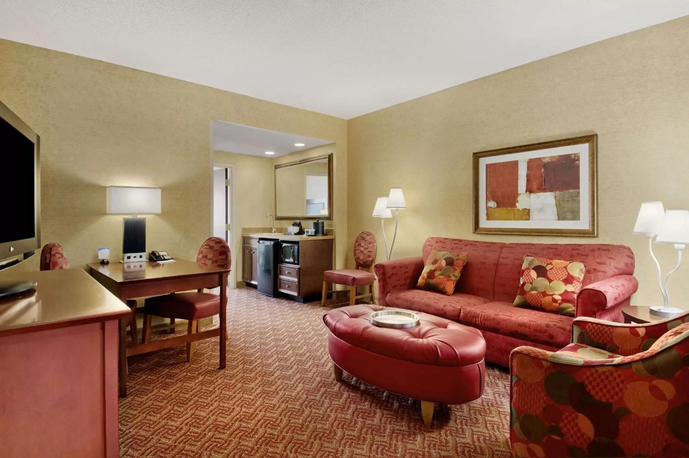 King Suite with Balcony - Non-Smoking in Embassy Suites by Hilton Charlotte Concord Golf Resort & Spa