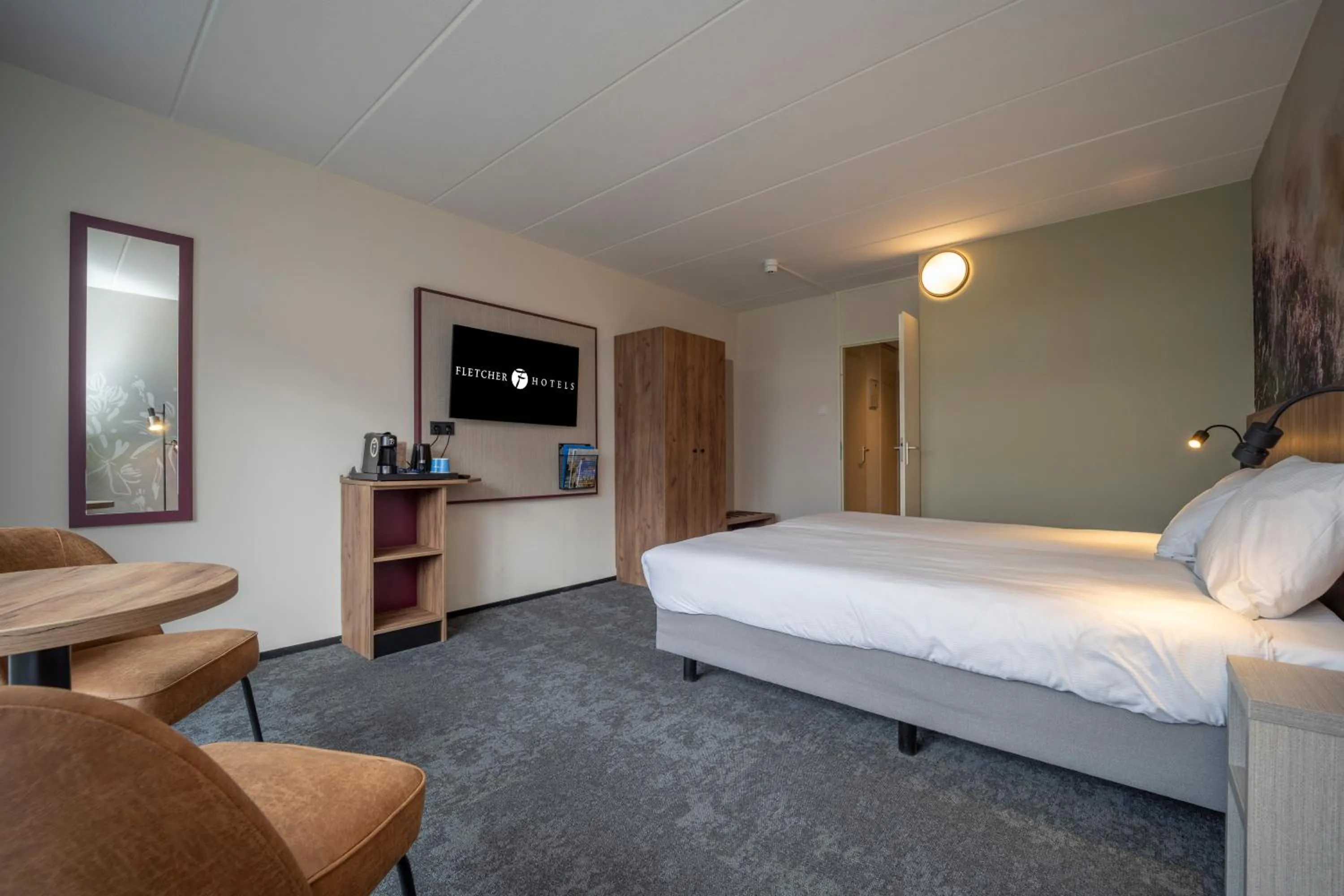 Comfort Double Room with Terrace in Fletcher Hotel - Restaurant de Zeegser Duinen