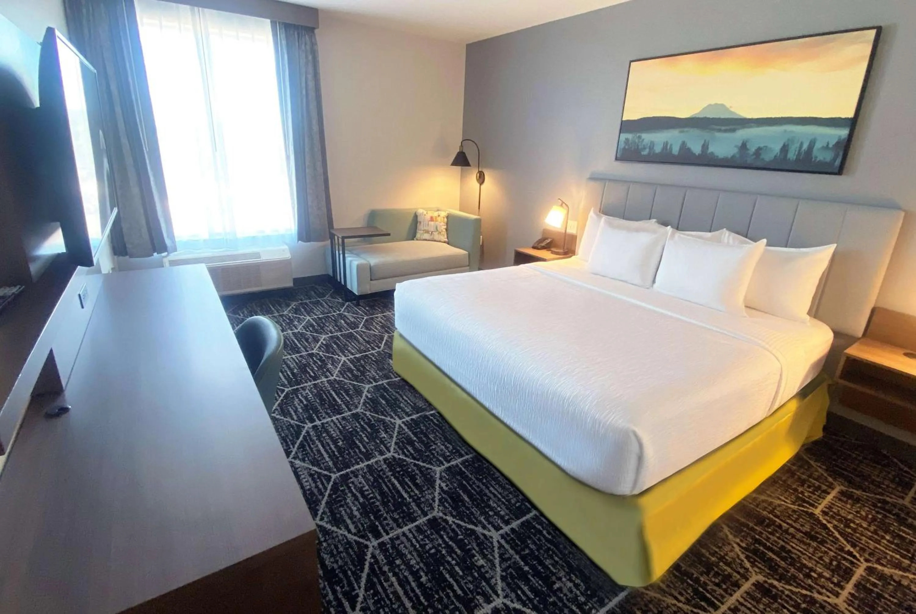 King Room with Tub and Grab Bars - Mobility Accessible/Non-Smoking in La Quinta Inn & Suites by Wyndham Centralia