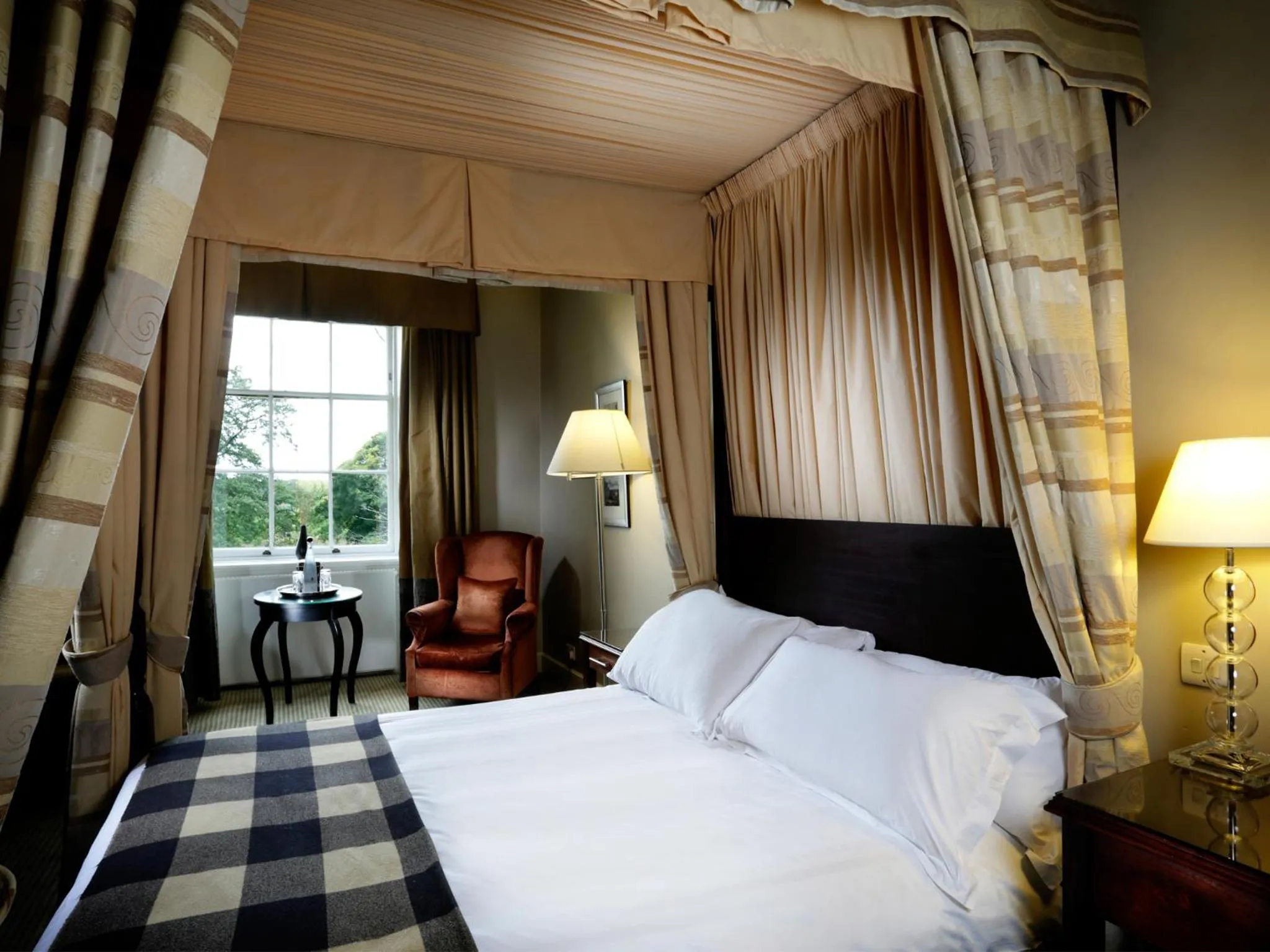 Feature Four Poster Room in Macdonald Linden Hall Hotel, Golf & Spa