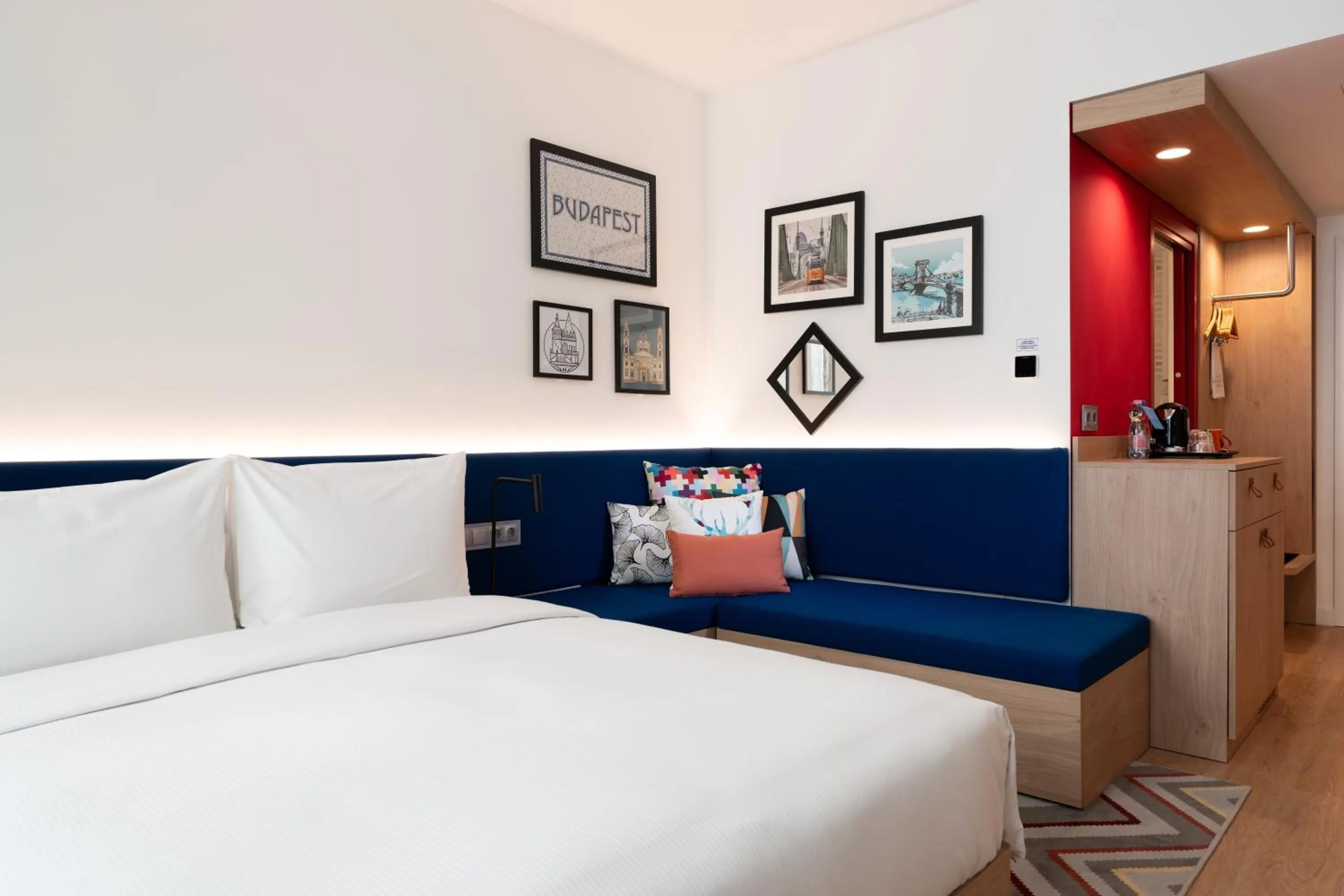 Queen Room with Sofa Bed in Hampton By Hilton Budapest City Centre