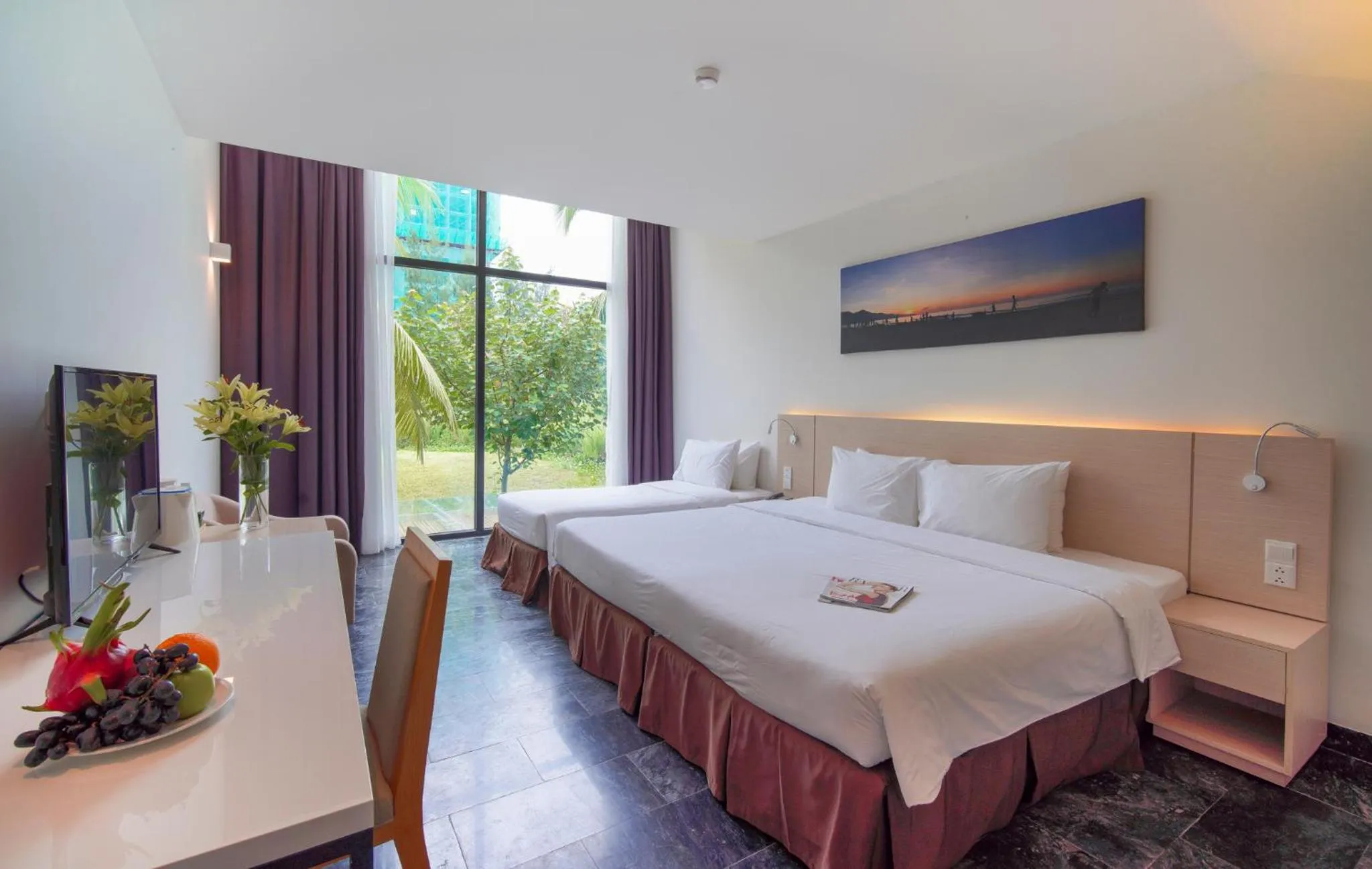 Deluxe Family Room with Garden View in Temple Da Nang Resort
