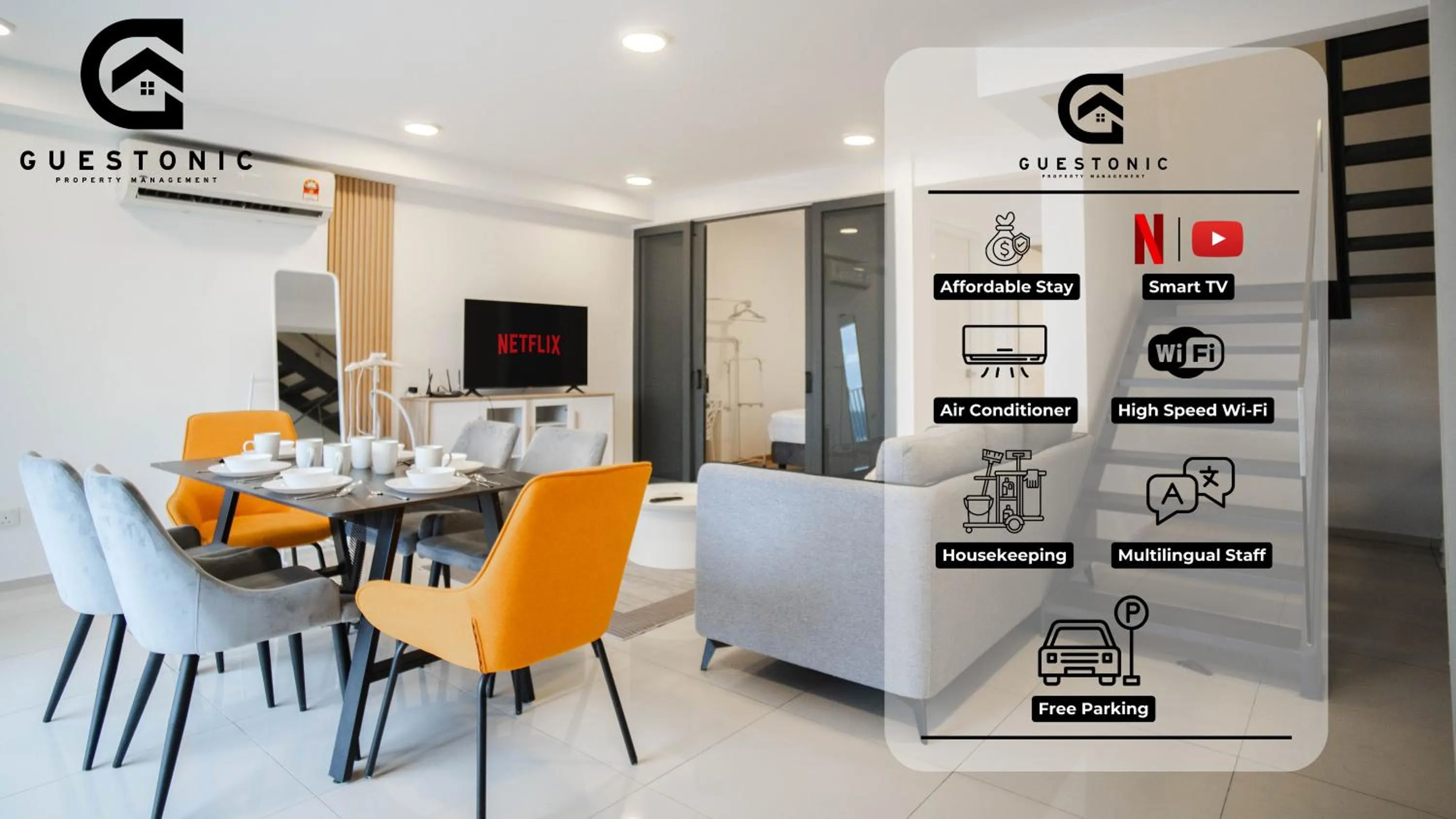 Three-Bedroom Apartment in EkoCheras Cozy Suite by GUESTONIC