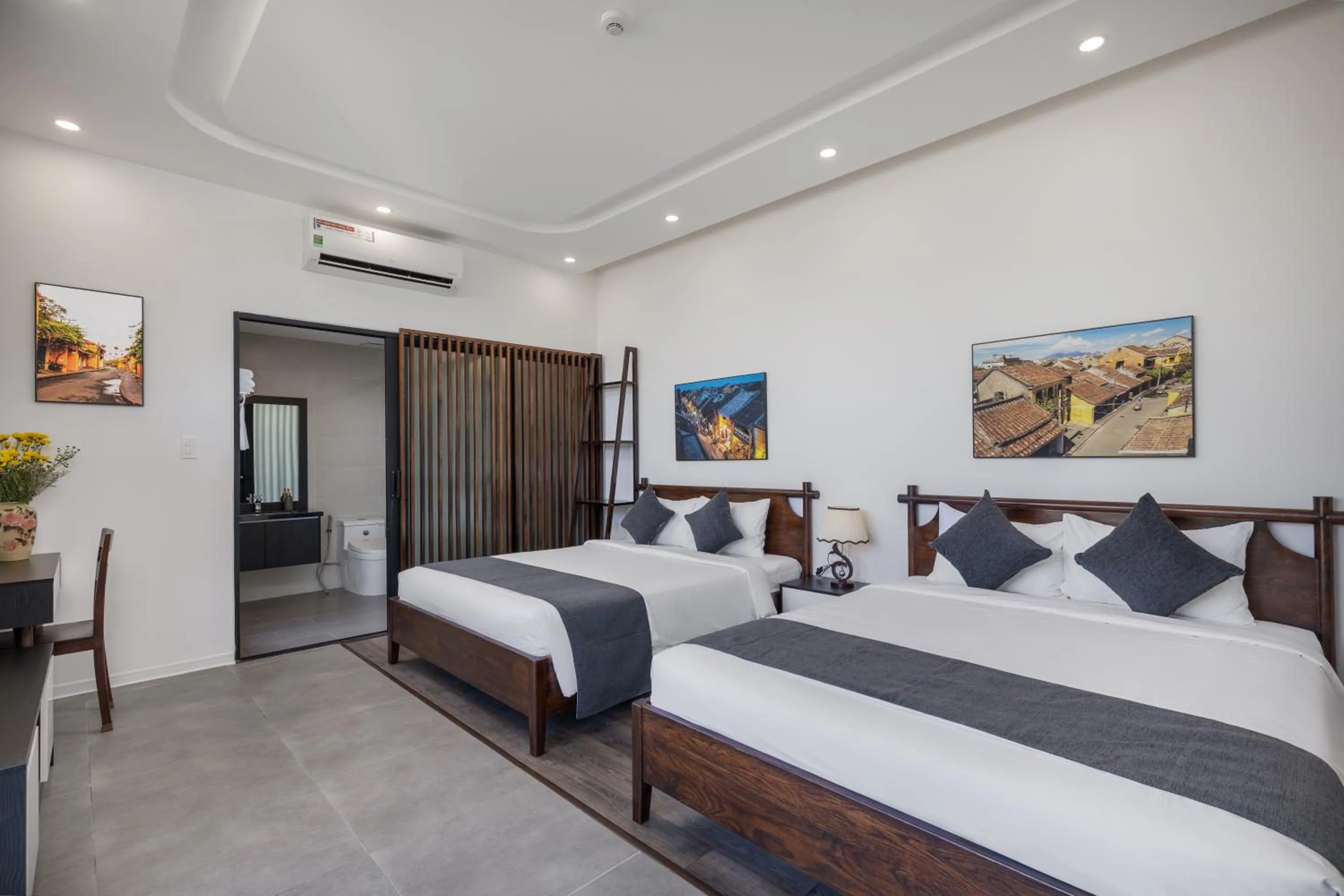 Queen Room with Two Queen Beds in Charm Champion Villa Hoian