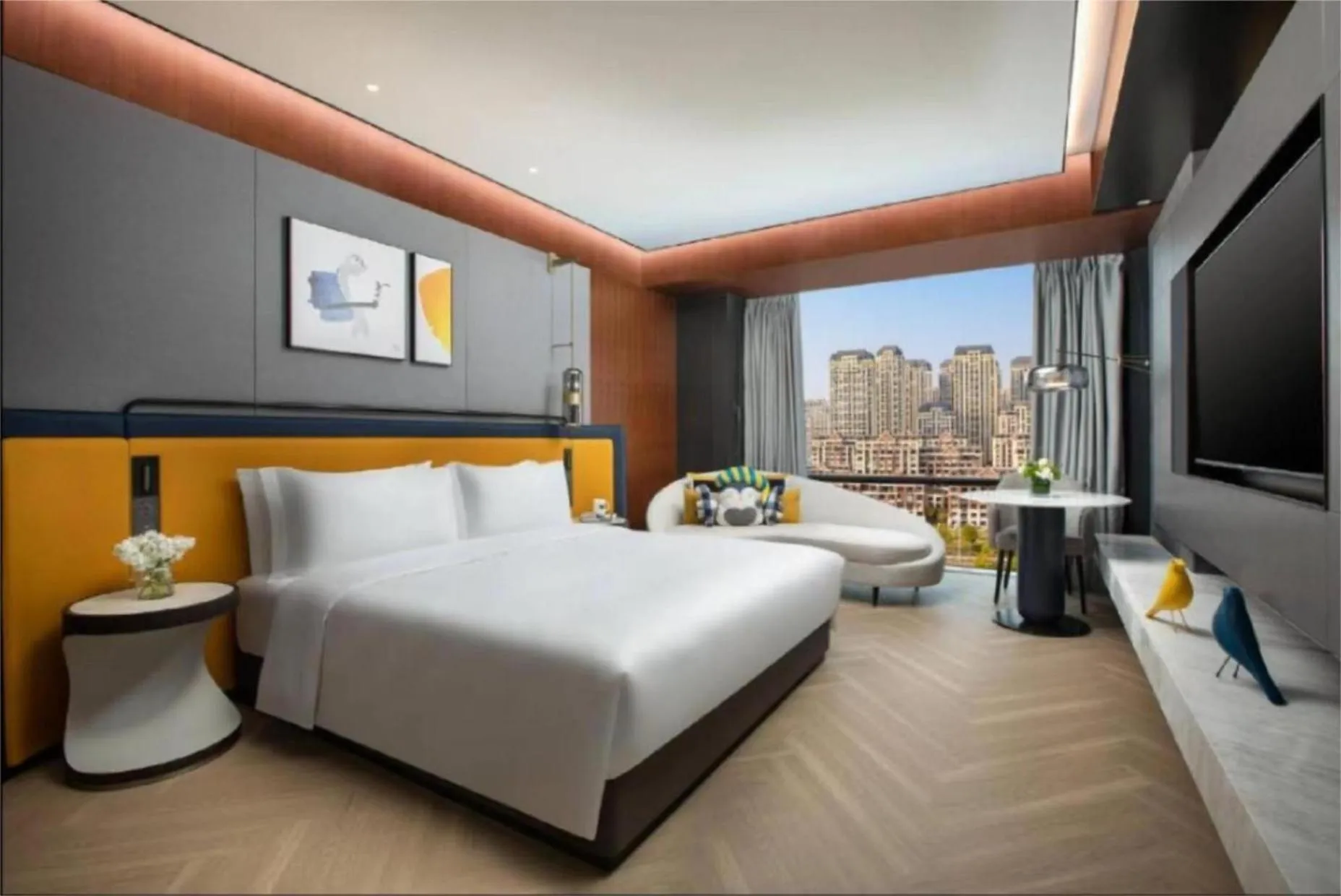 Standard King Room with City View in voco Hefei Binhu by IHG