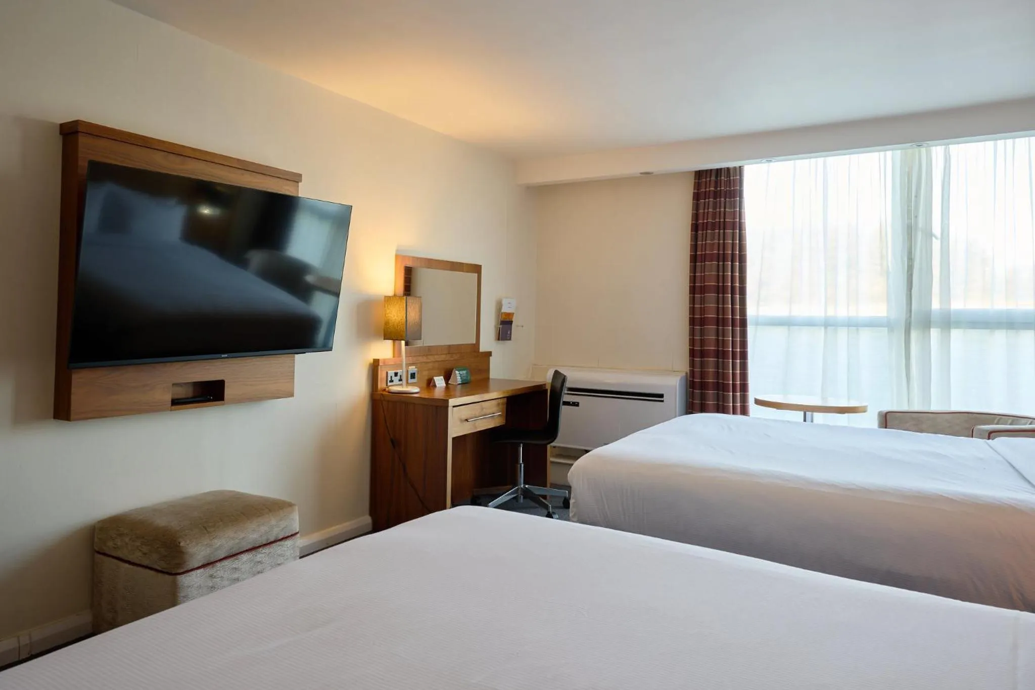 Standard Double Room with Two Double Beds and Minifridge in Holiday Inn Newcastle Gosforth Park by IHG