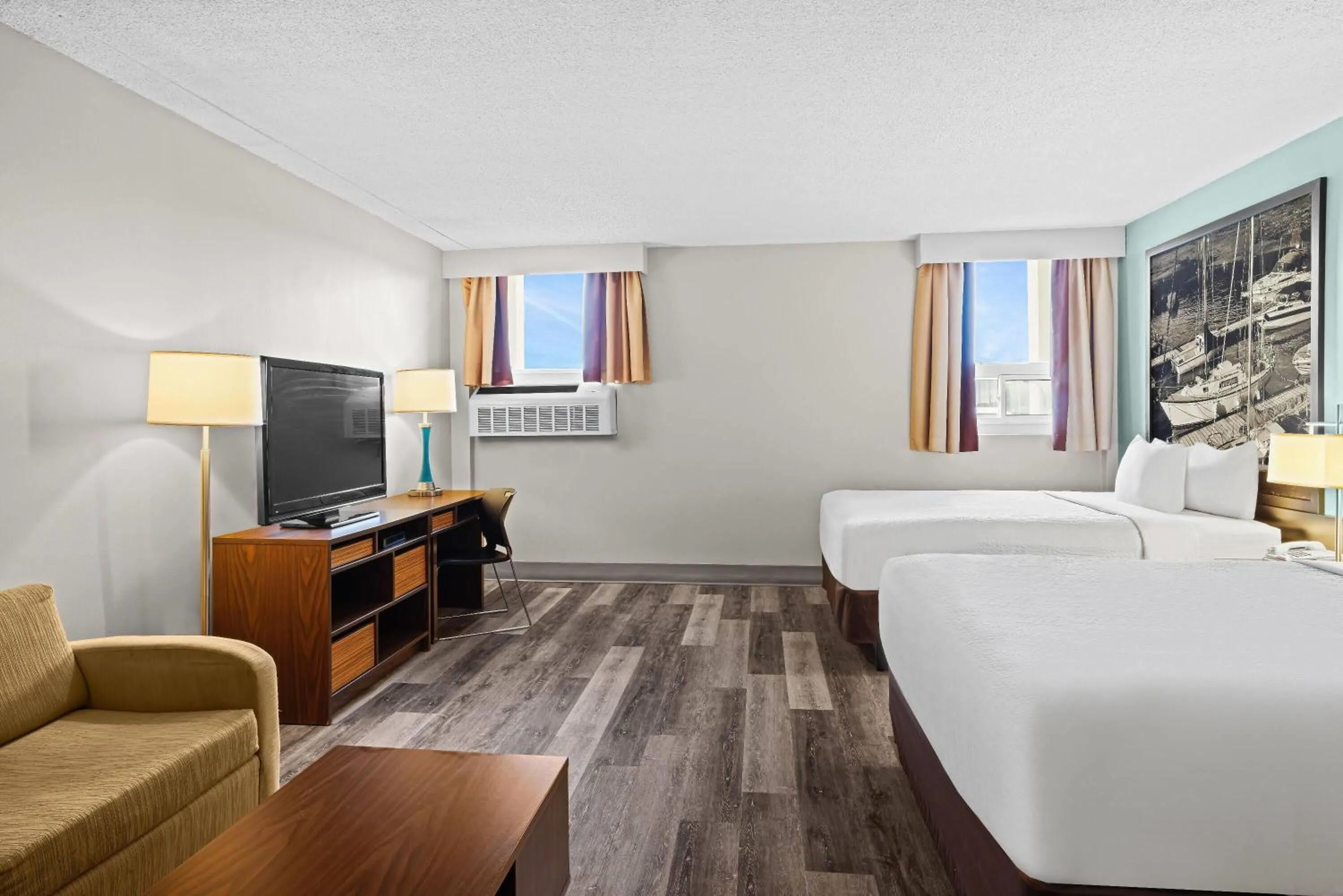 Queen Studio Suite with Two Queen Beds -  Upper Floor/Non-Smoking in Super 8 by Wyndham Thunder Bay