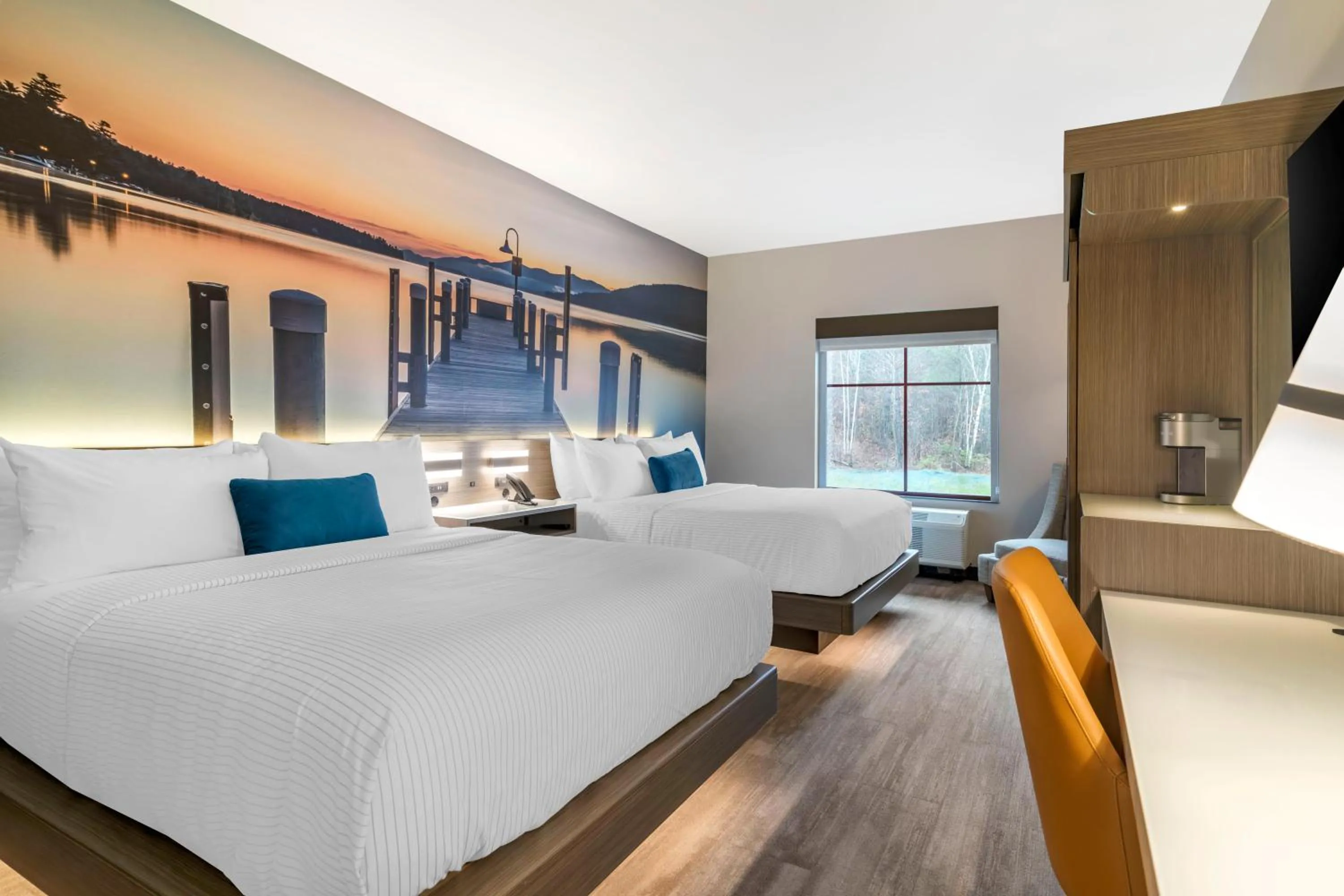 Quadruple Room with Two Queen Beds - Non Smoking in Cambria Hotel Lake Placid - Lakeside Resort