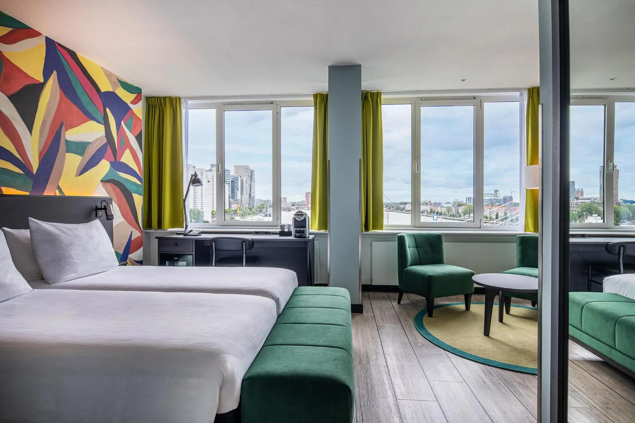 Superior Double Room with River View in Thon Hotel Rotterdam City Centre