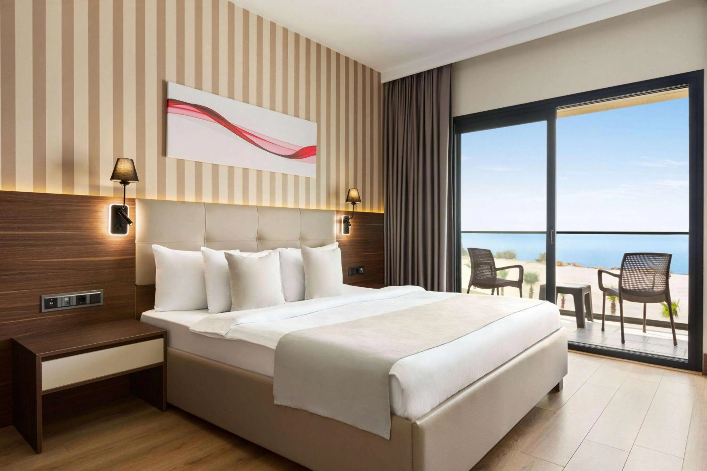 Standard Queen Room with Garden and Sea View - Non-Smoking in Ramada by Wyndham Cesme