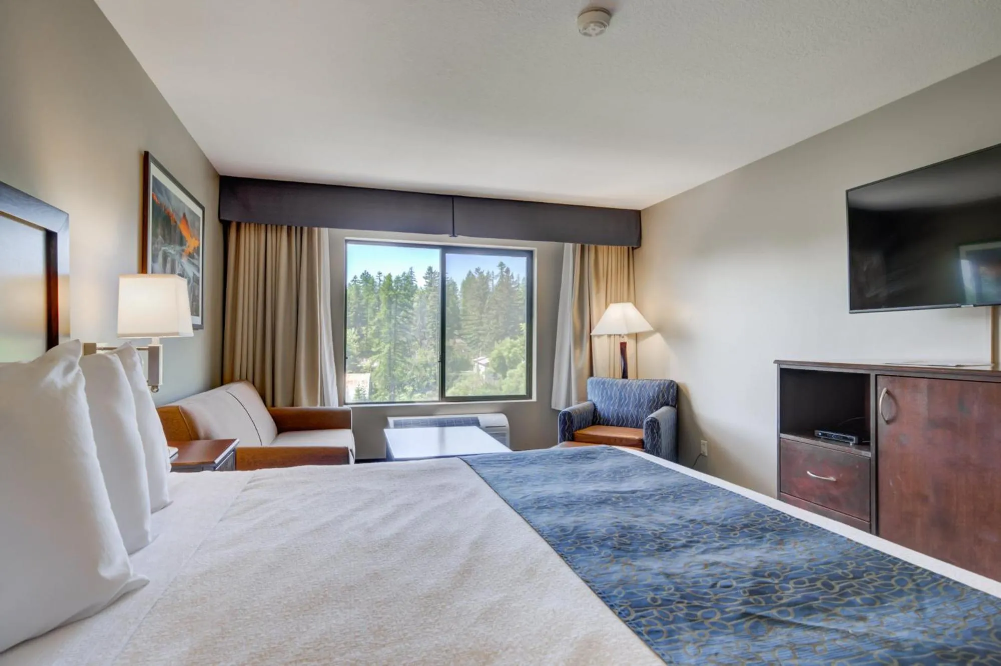 King Room with Sofa Bed and River View - Non-Smoking in Whitefish Riverfront Hotel