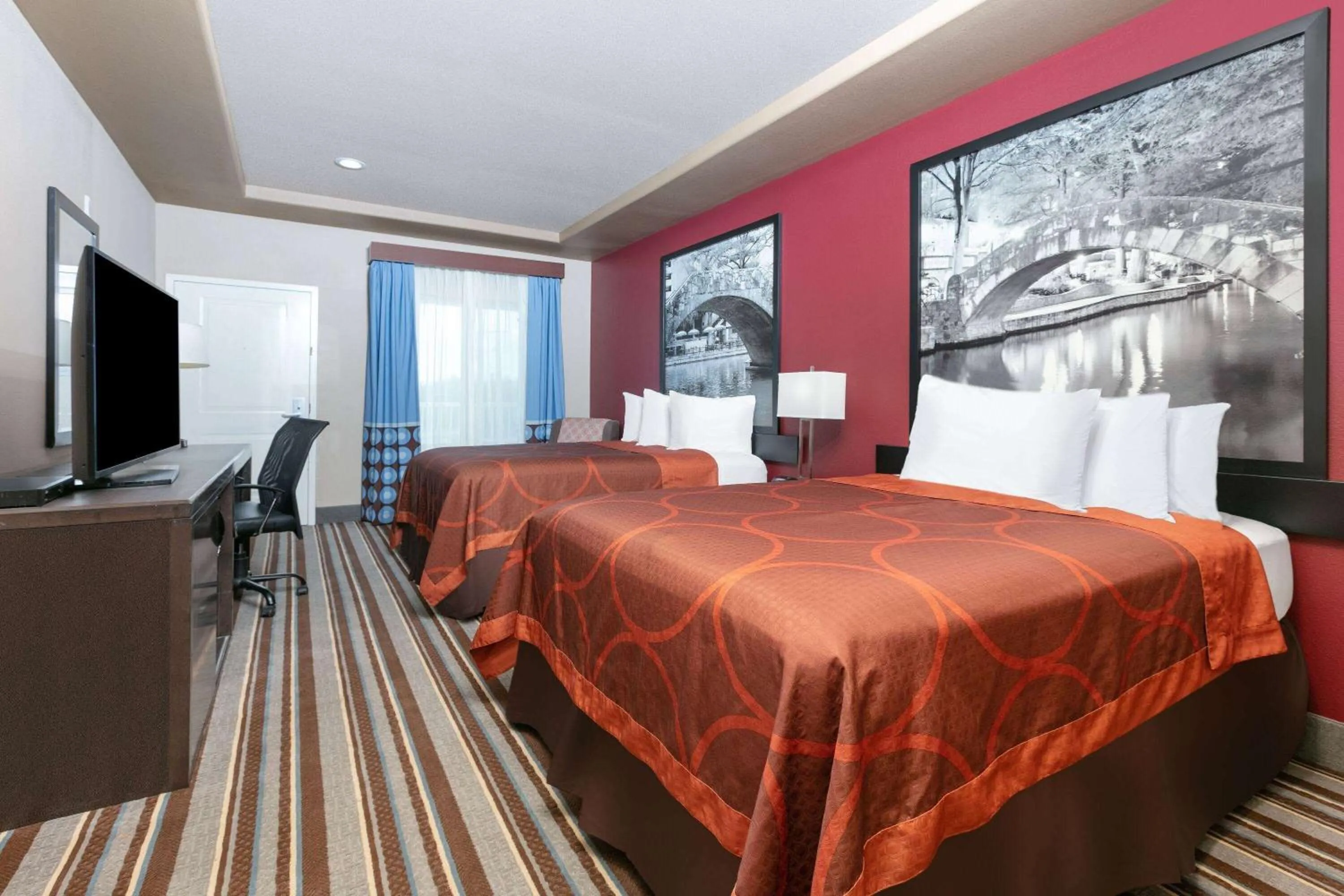 Deluxe Room with Two Queen Beds, Mobility Access and Roll-In Shower, Non-Smoking in Super 8 by Wyndham Karnes City
