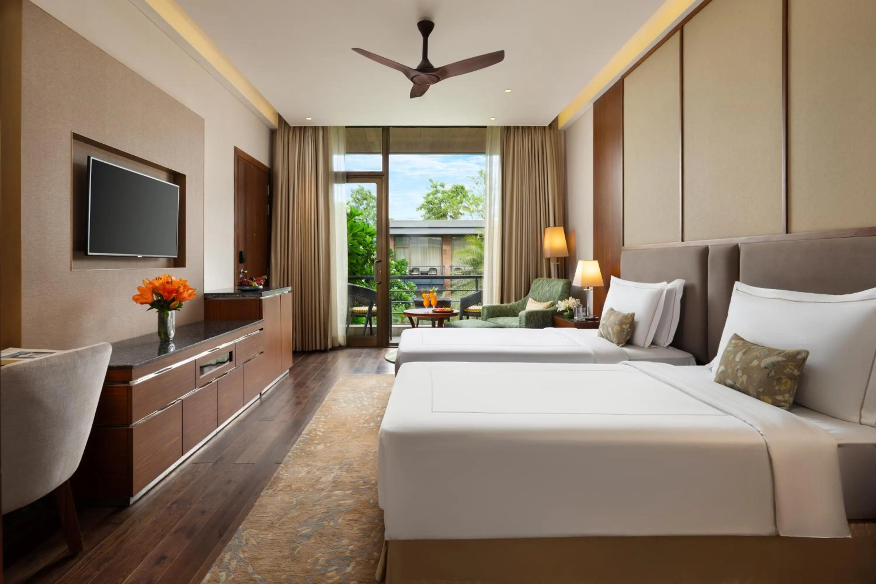 Luxury Room Courtyard View with Balcony  - Twin Bed in Taj Damdama Lake Resort & Spa, Gurugram