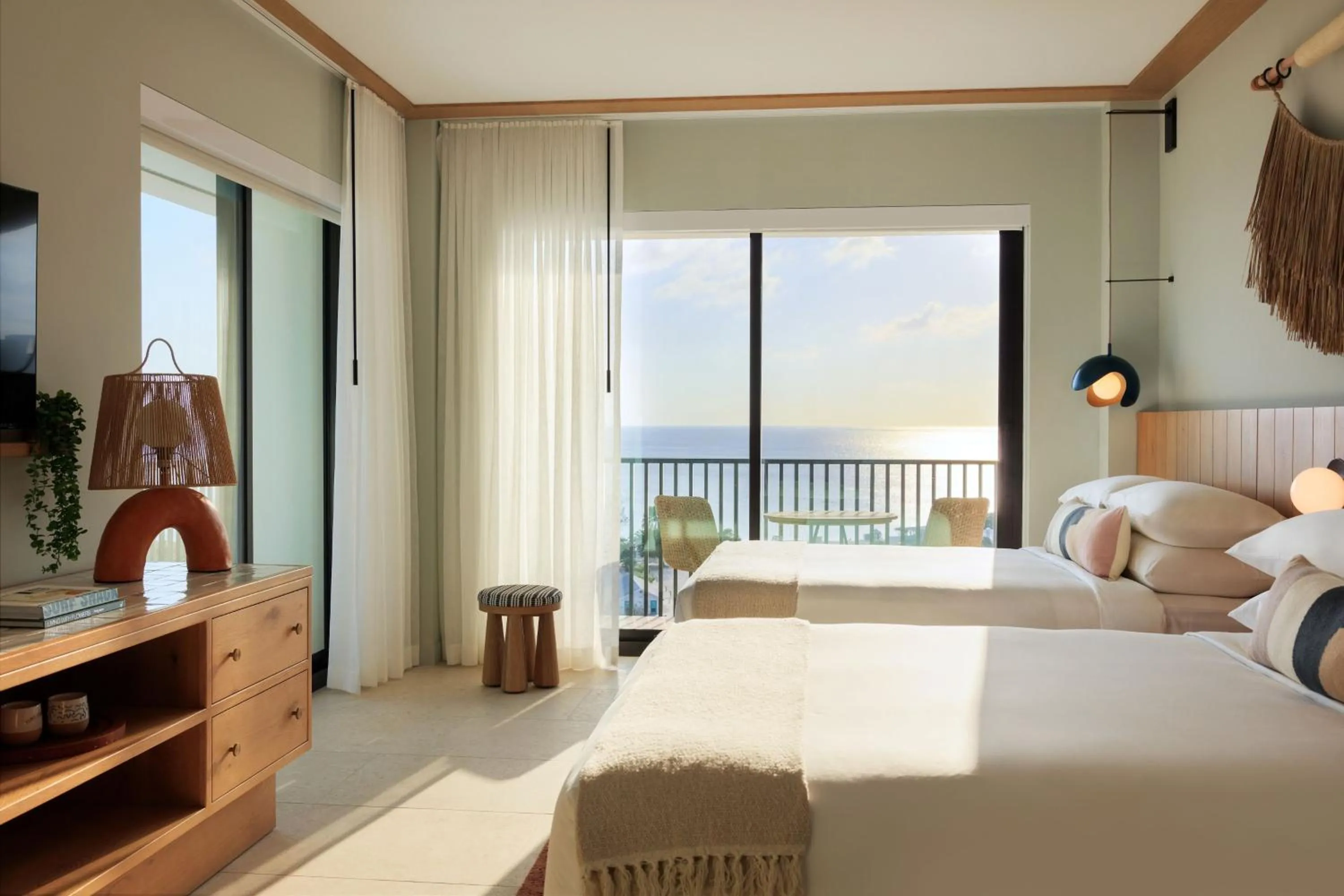 One-Bedroom Suite with Two Queen Beds and Ocean View in Hotel Indigo Grand Cayman by IHG