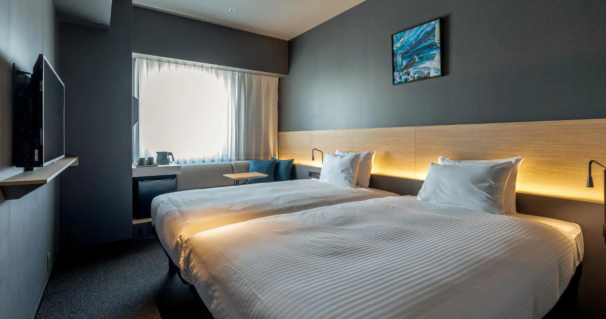 Twin Room in Grids Premium Hotel Kumamoto