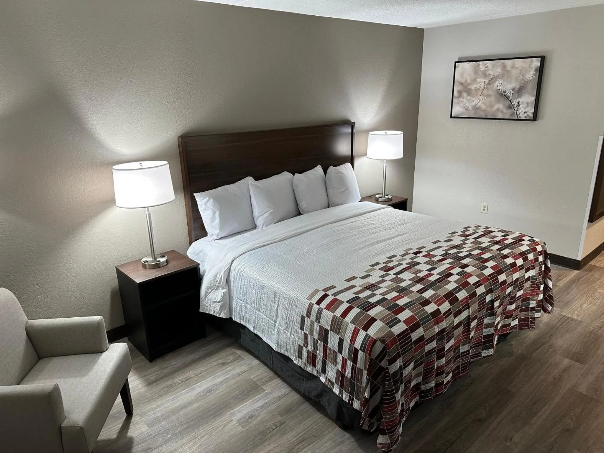  Standard King Room Disability Access Roll-In Shower Non-Smoking in Red Roof Inn Charleston - Dunbar