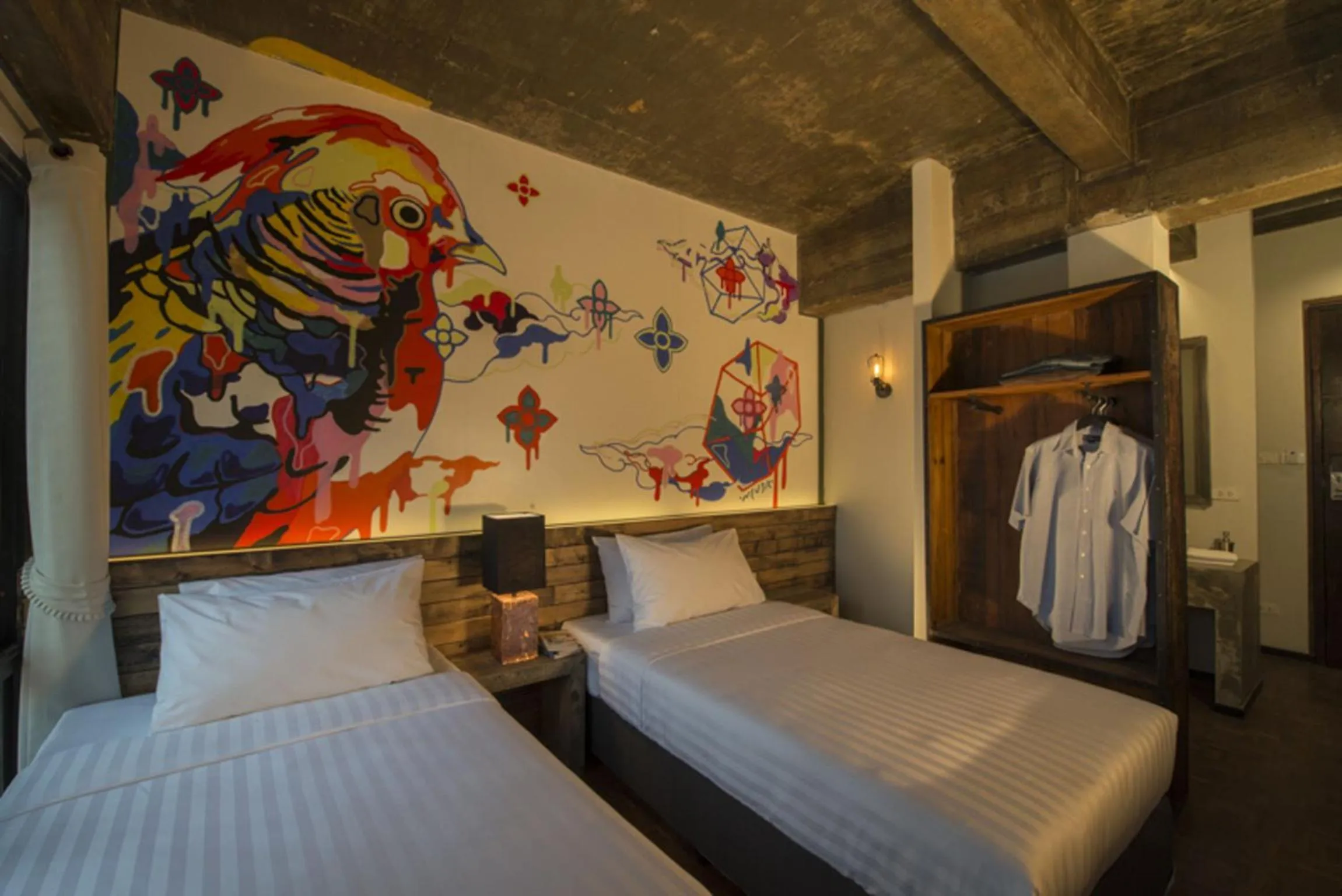 Superior Twin Room with City View in Cacha Hotel