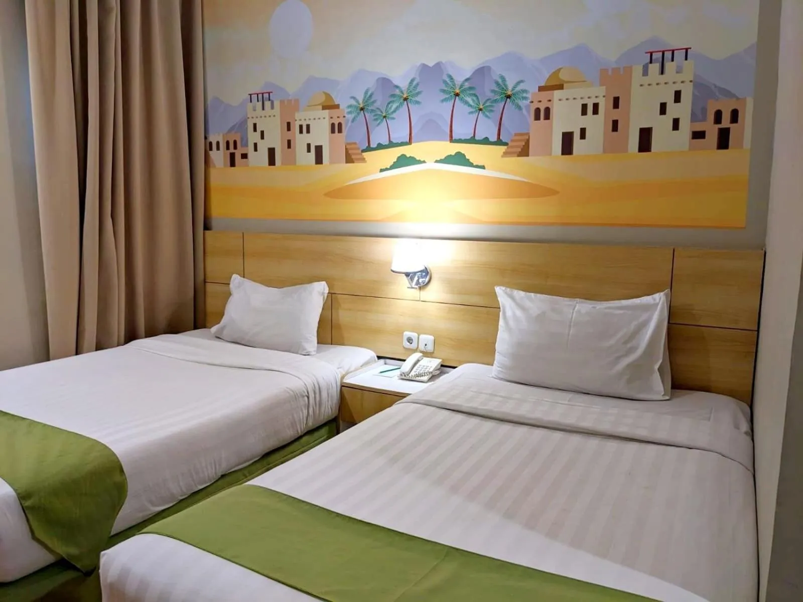 Superior Twin Room in Lorin Syariah Hotel Sentul