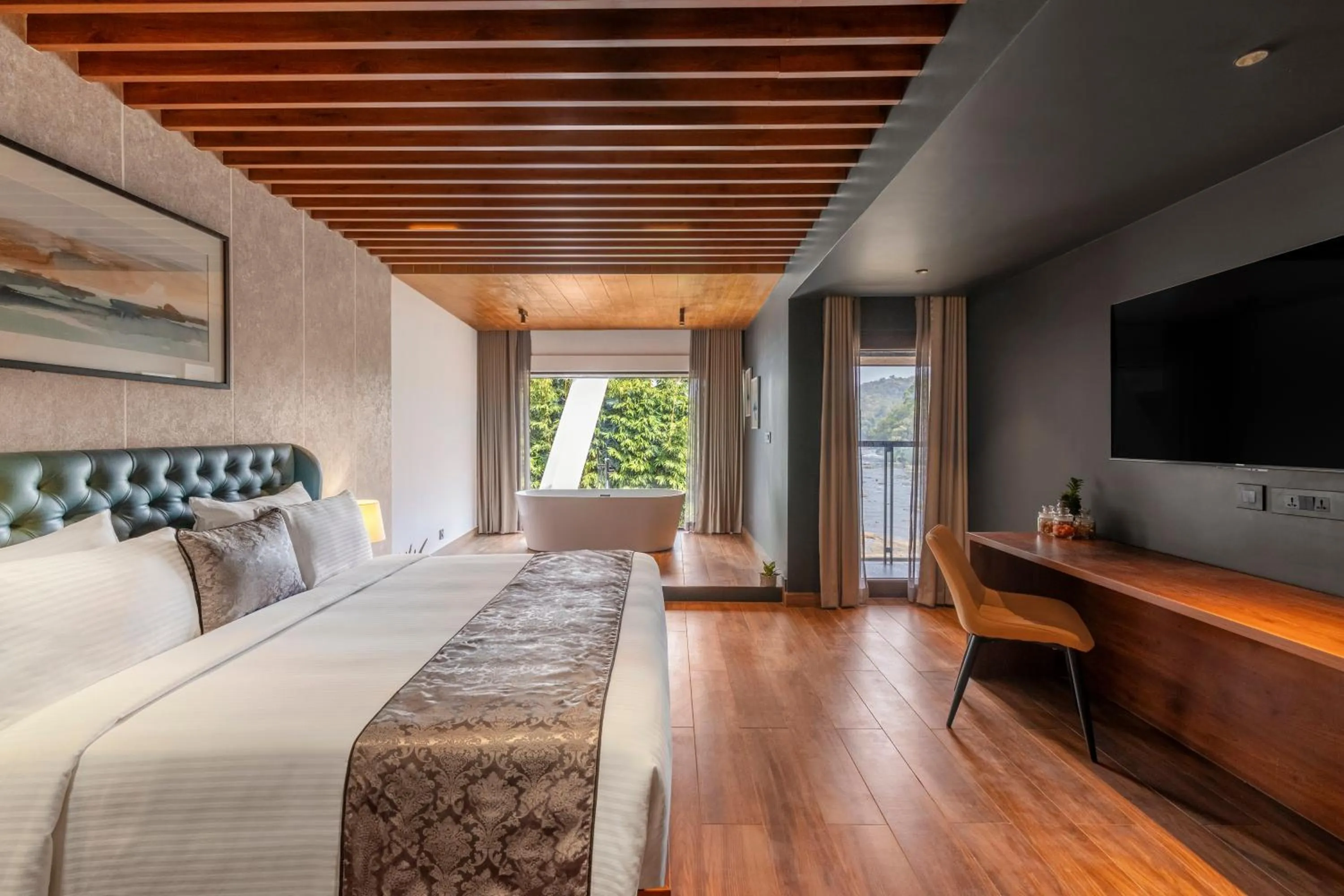 Water Fall View Presidential Suite With Balcony in Sterling Athirappilly