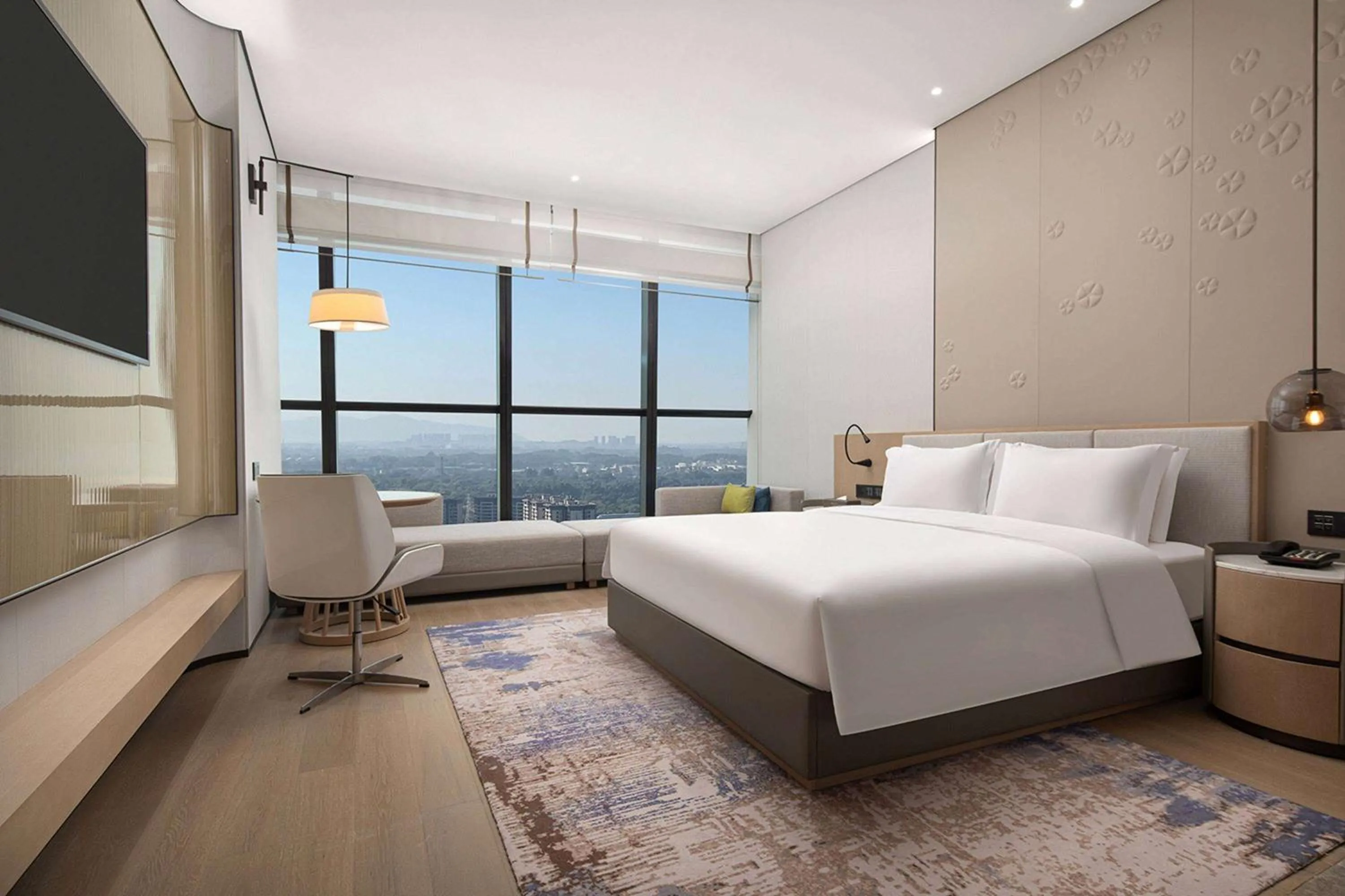 Deluxe King Room with City View - Non-Smoking in Wyndham Foshan Nanhai