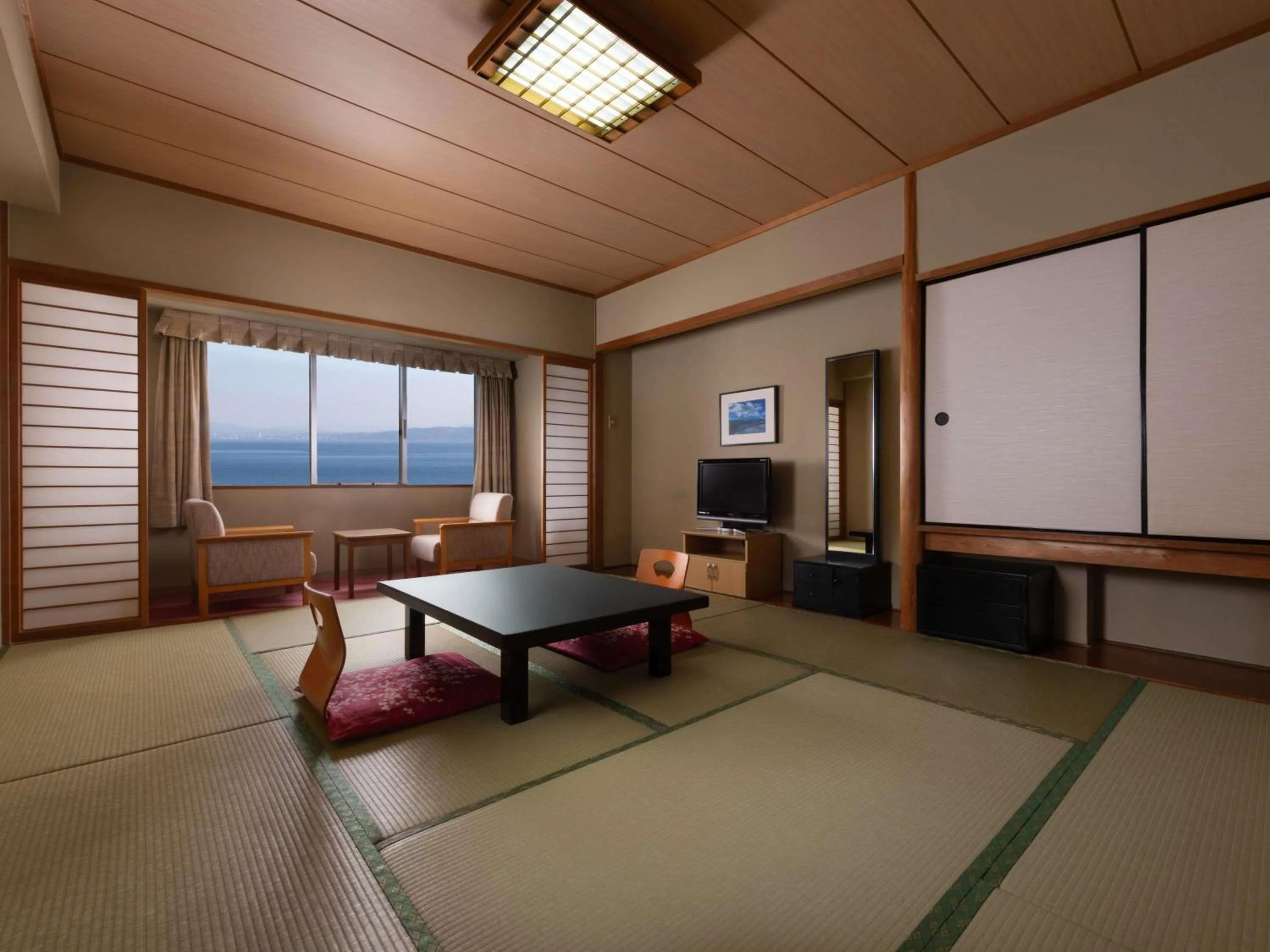 Japanese Style Classic Room with Four Futon Beds and Mountain View in Grand Mercure Beppu Bay Resort & Spa