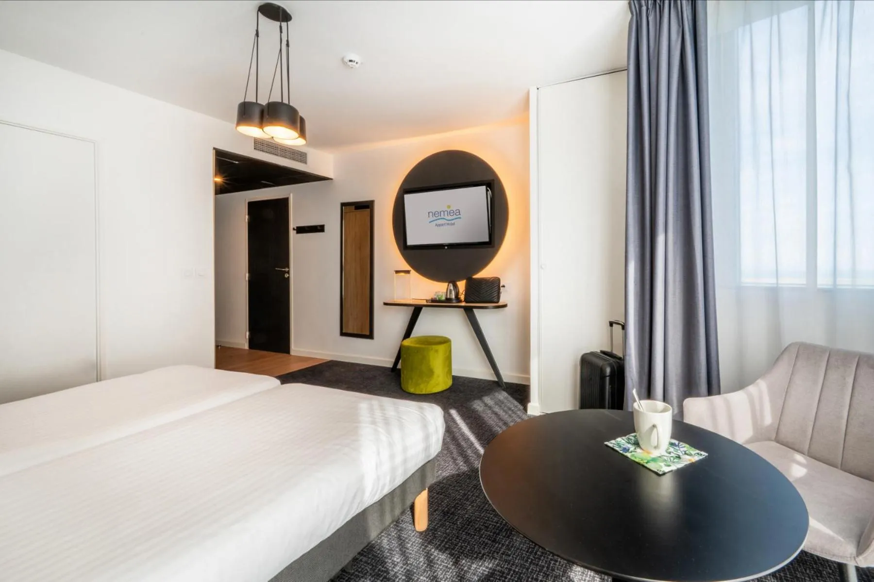 Twin Room in Nemea Appart Hotel Nice Arenas Aéroport