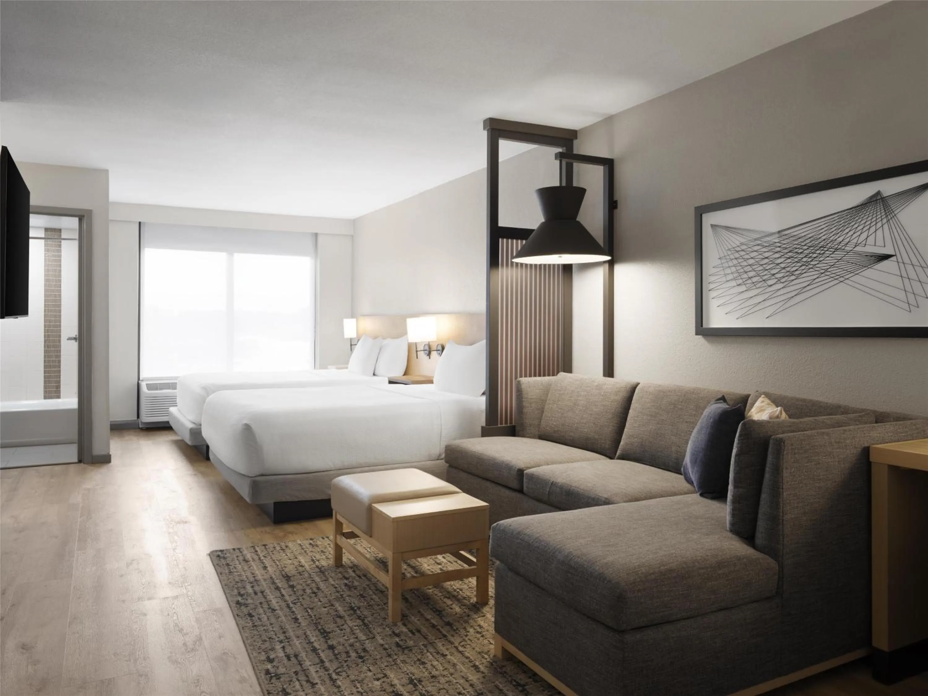 Queen Room with Two Queen Beds and Sofa Bed - High Floor in Hyatt Place Atlanta Alpharetta North Point Mall