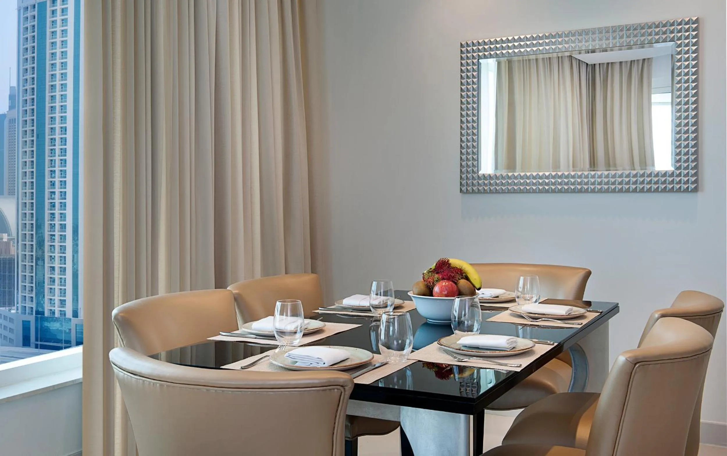 One Bedroom Suite with kitchenette  - City Skyline View in DAMAC Maison Canal Views