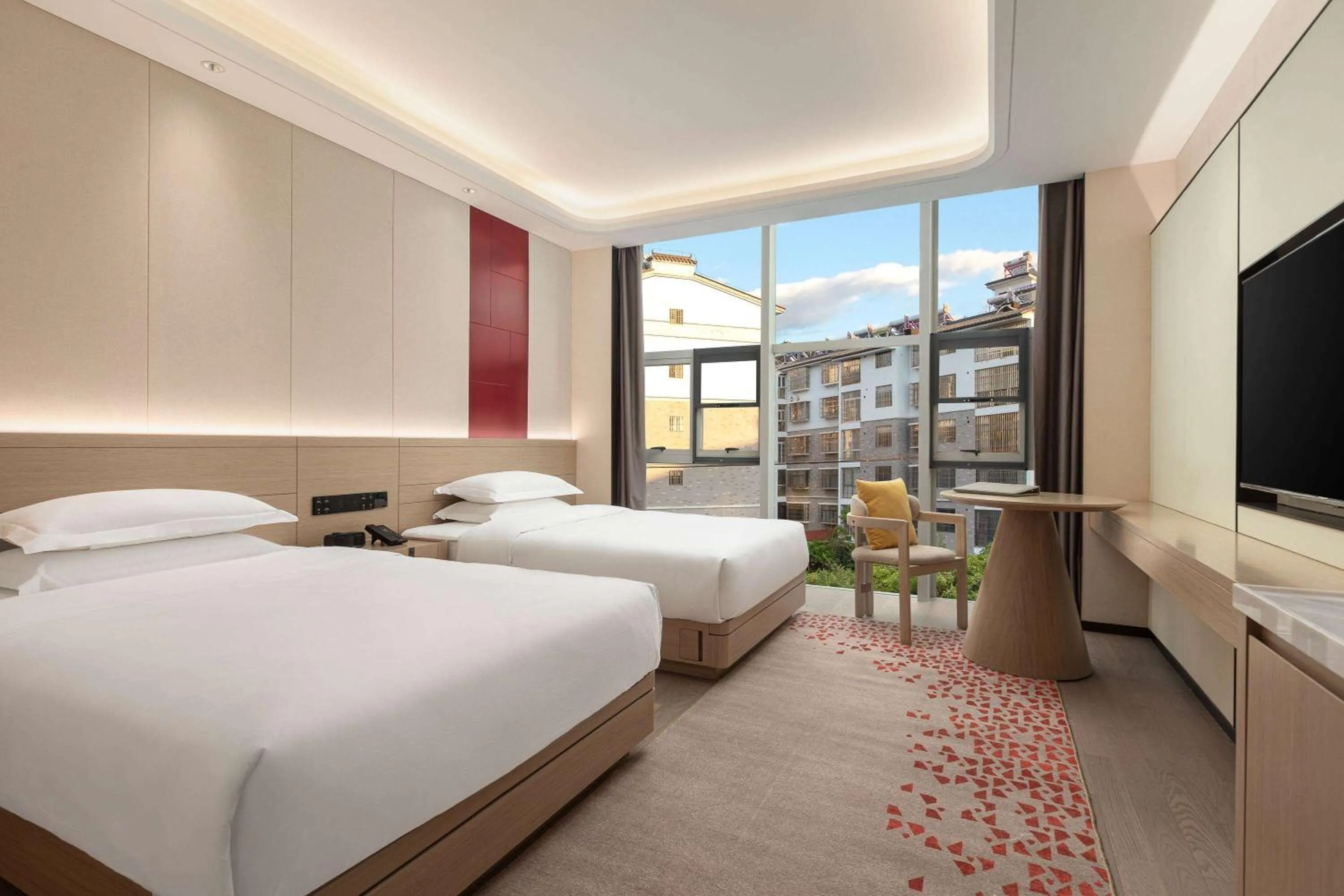 Deluxe Double Room with Two Double Beds - Non-Smoking in Ramada by Wyndham Honghe Kaiyuan