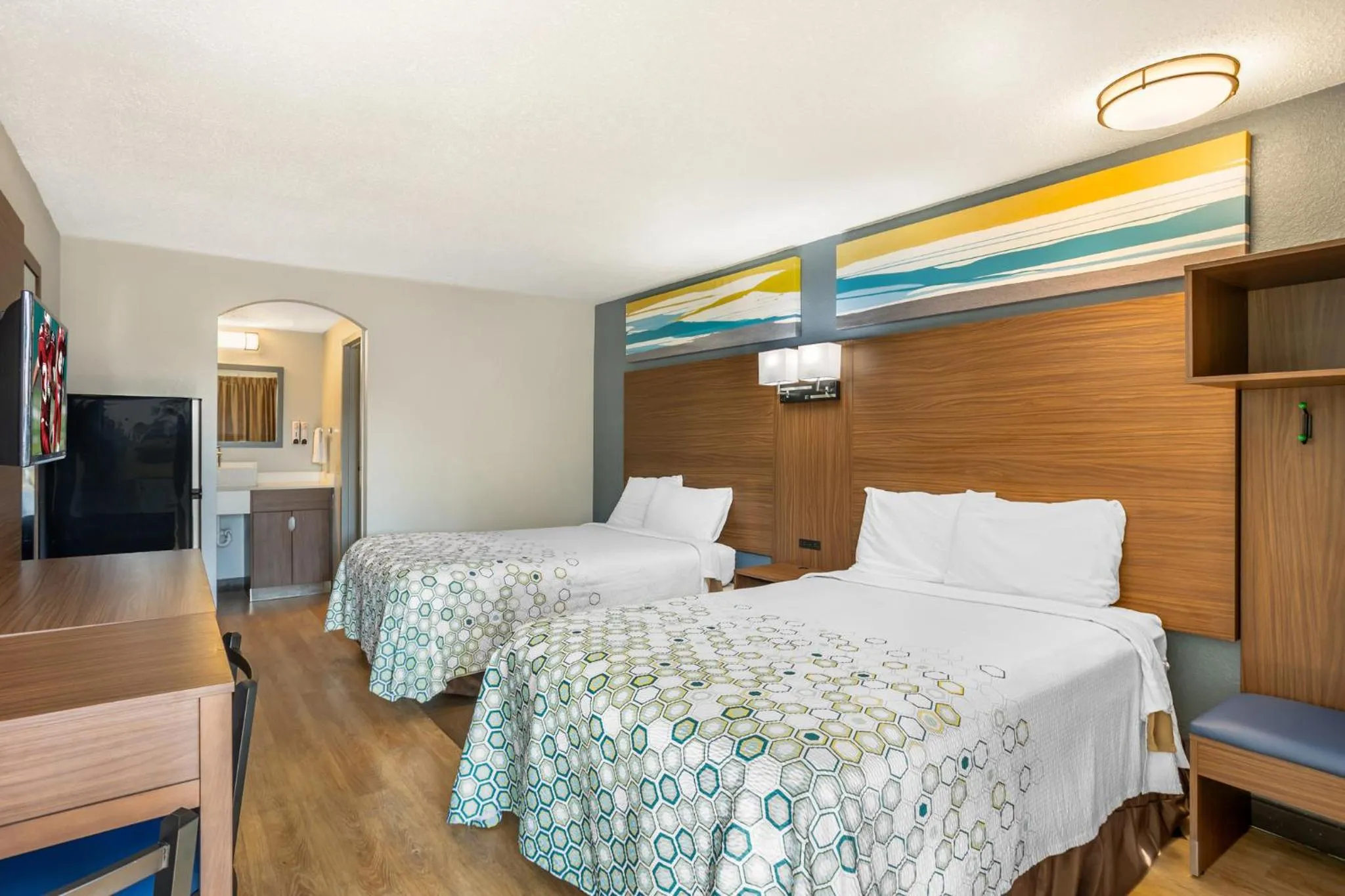 Studio with Two Double Beds Non-Smoking in HomeTowne Studios by Red Roof Lancaster