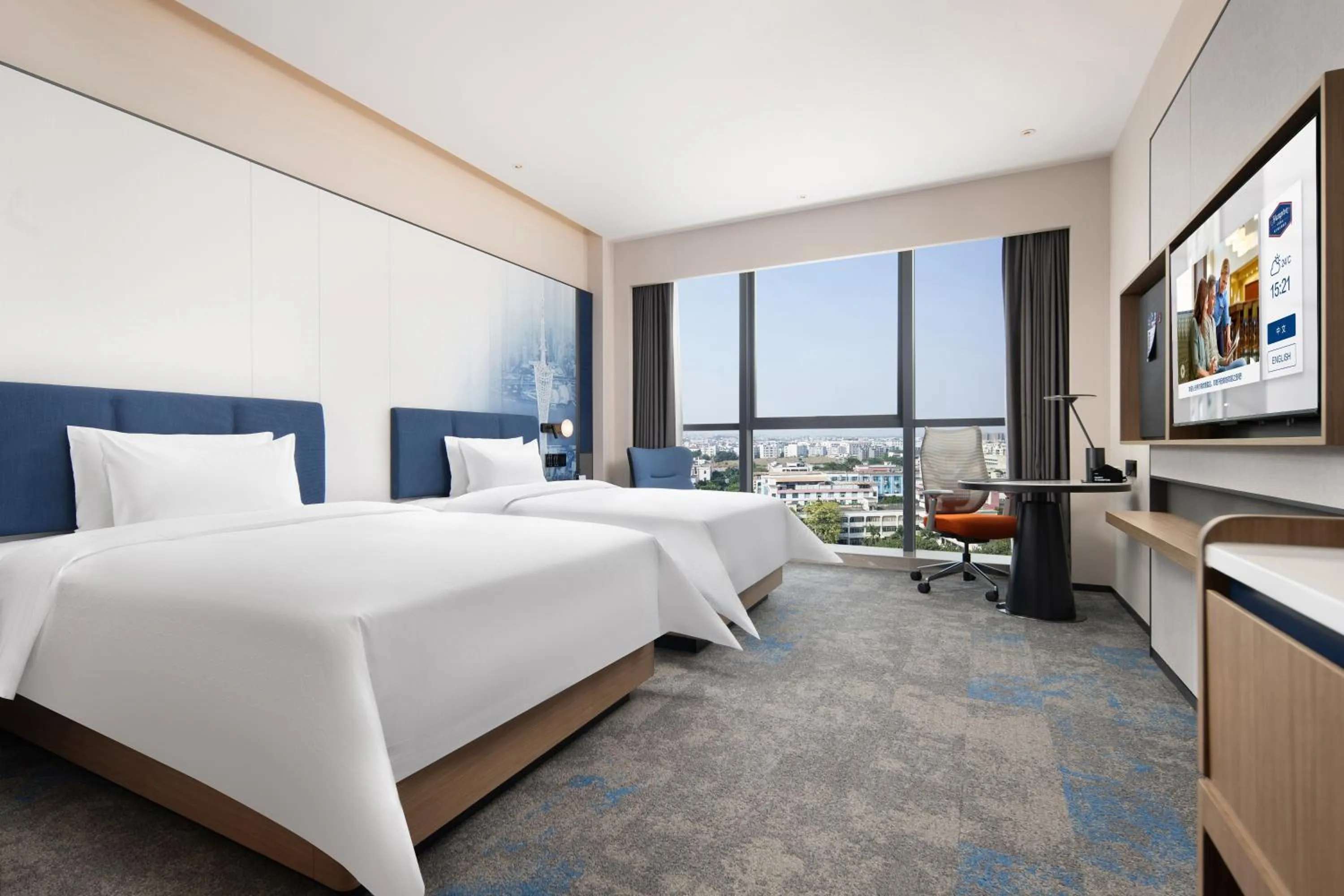 Deluxe Twin Room in Hampton by Hilton Guangzhou Renhe Baiyun Airport-Free Shuttle Bus During The Canton Fair
