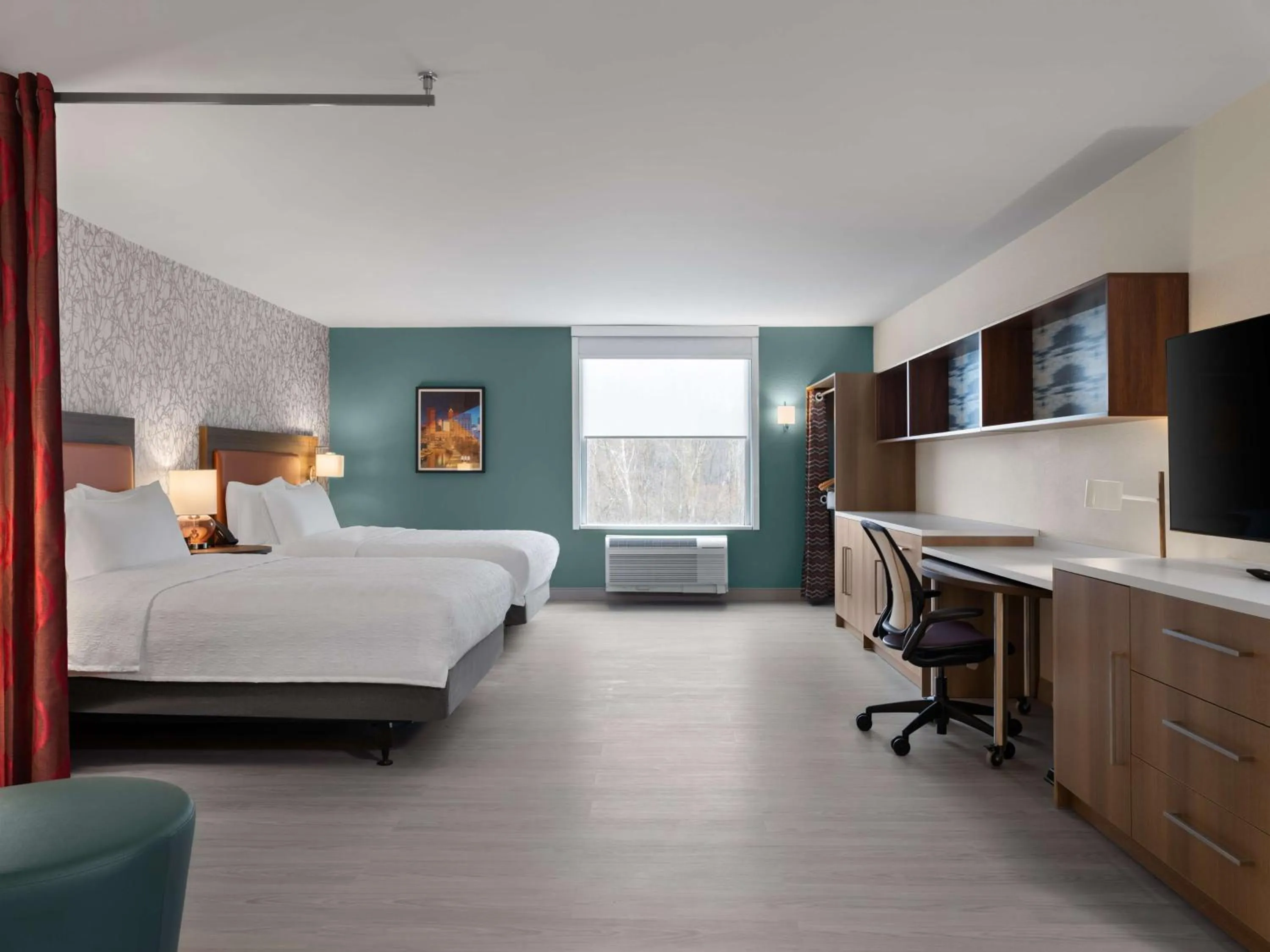 Studio Suite with Two Queen Beds and Tub - Mobility Access in Home2 Suites By Hilton Brownsburg