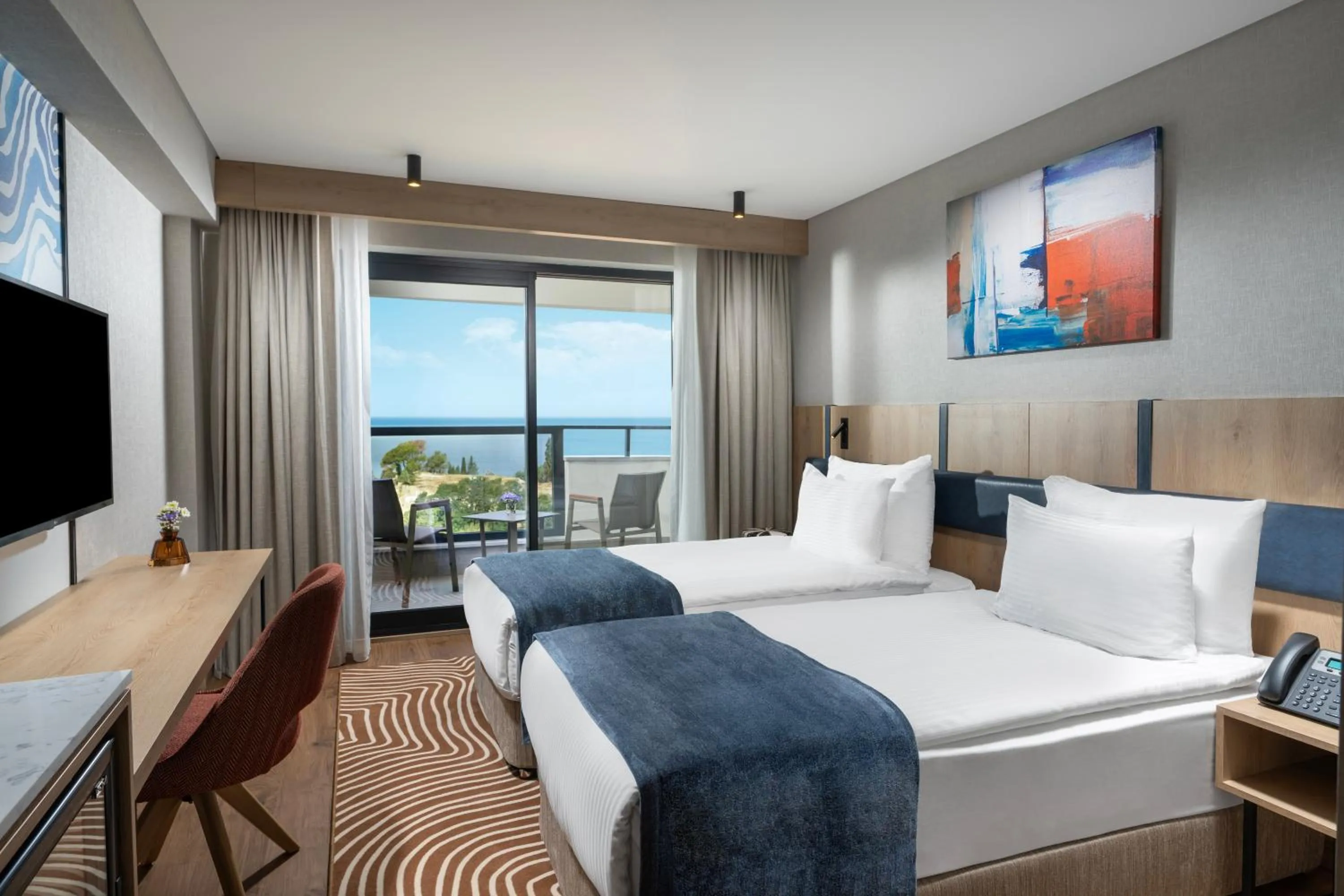 Superior Room with 2 Single Beds, Sea View in Elite World Kuşadası