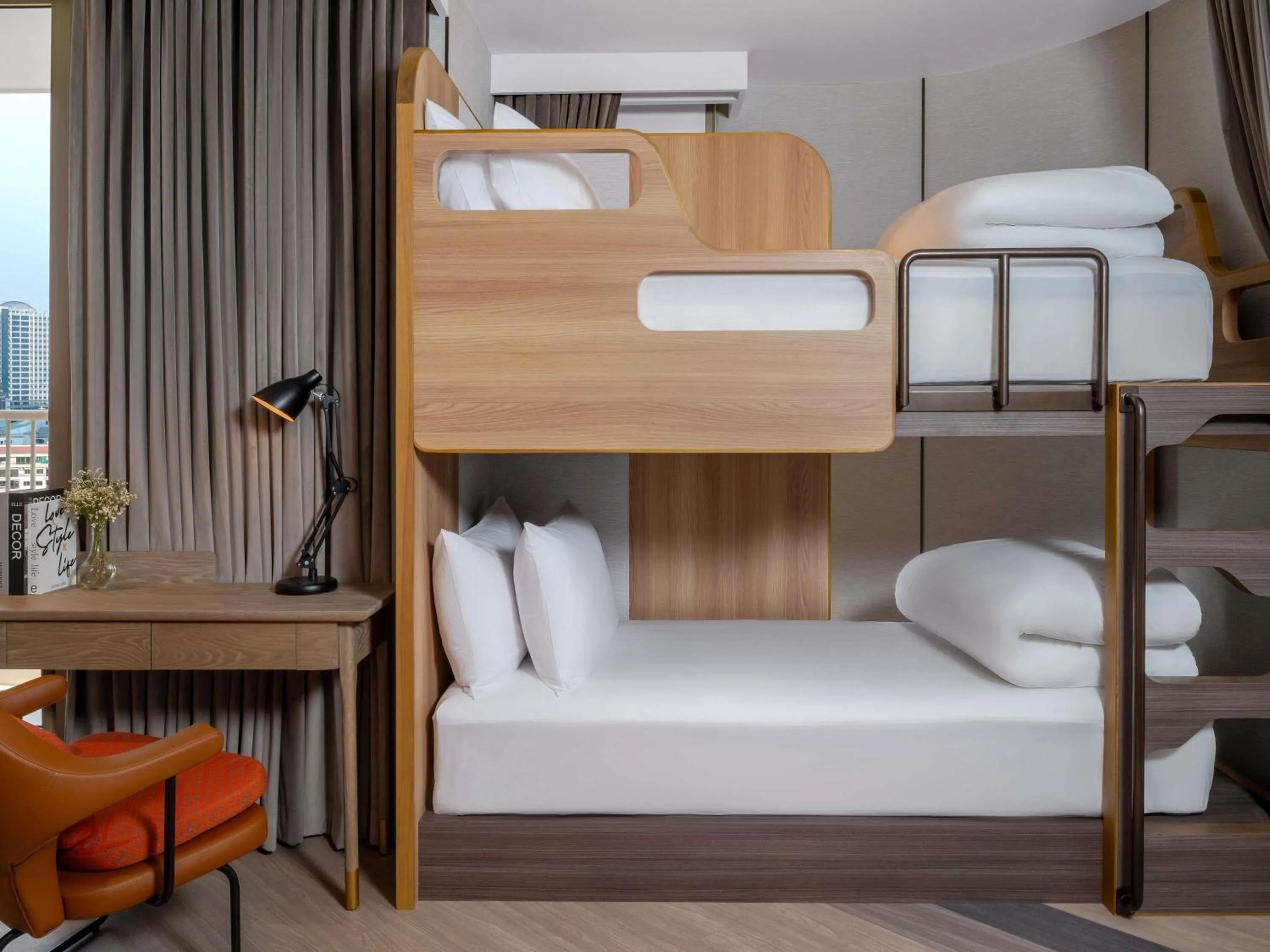 Family Bunk Bed with Balcony in Mercure Bangkok Surawong