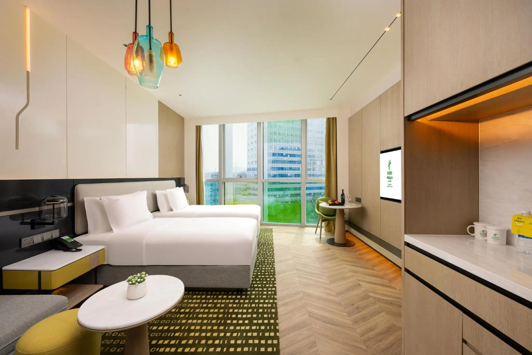 Standard Double Room with Two Double Beds and Garden View in Holiday Inn Chongqing Data Valley by IHG