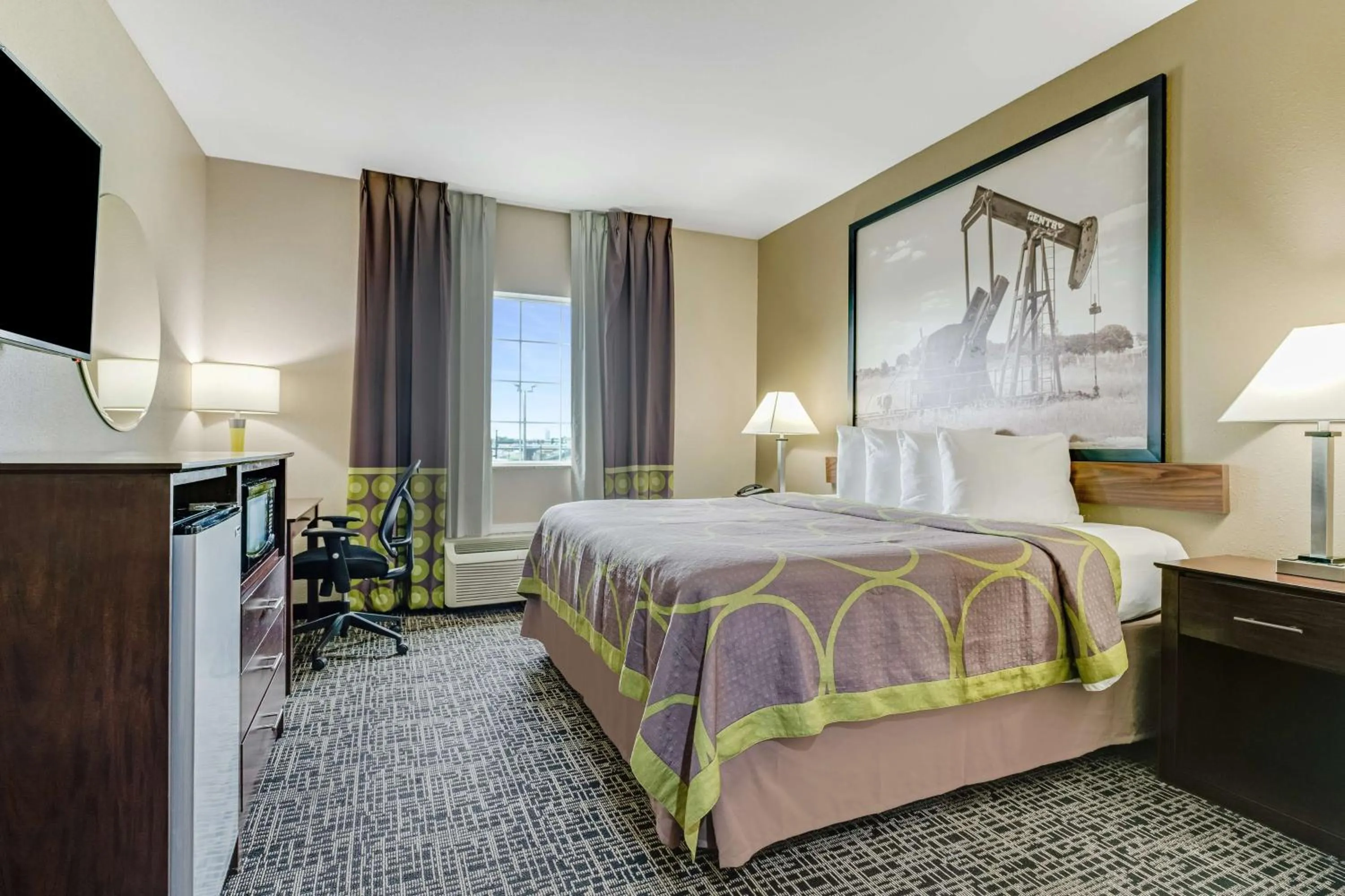 King Room with Roll-In Shower - Disability Access in SureStay Plus Hotel by Best Western Owasso Tulsa North