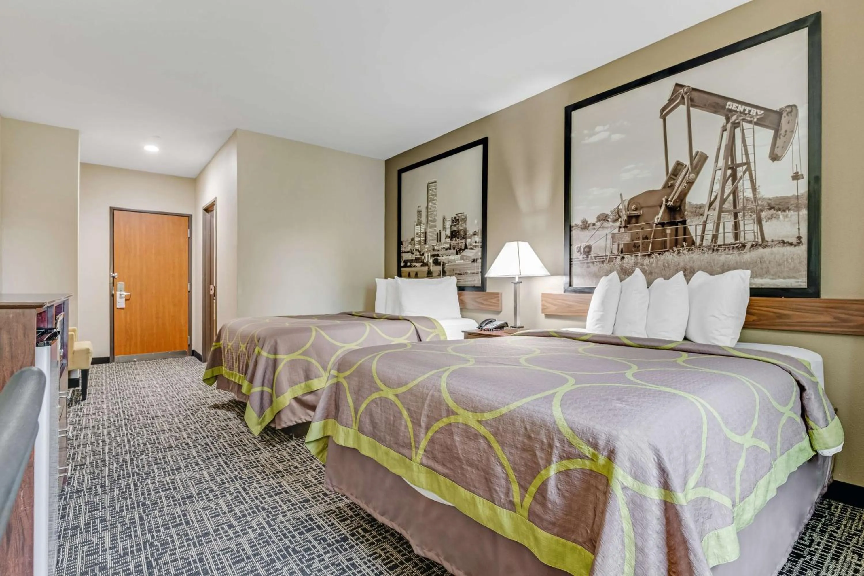 Queen Room with Two Queen Beds and Roll-In Shower - Disability Access in SureStay Plus Hotel by Best Western Owasso Tulsa North