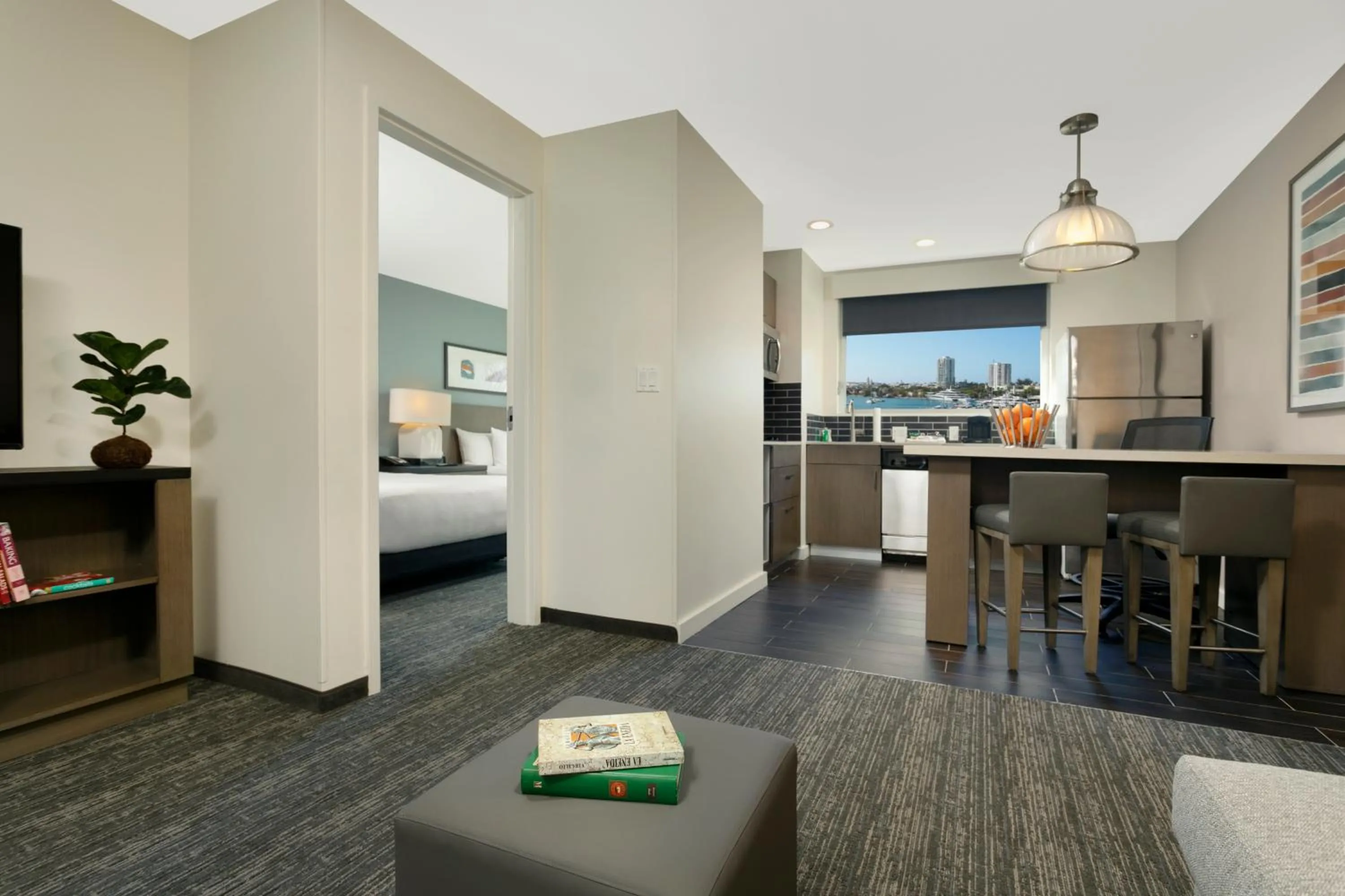 One-Bedroom Suite with Two Queen Beds, Kitchen and Bay View in Hyatt House San Juan