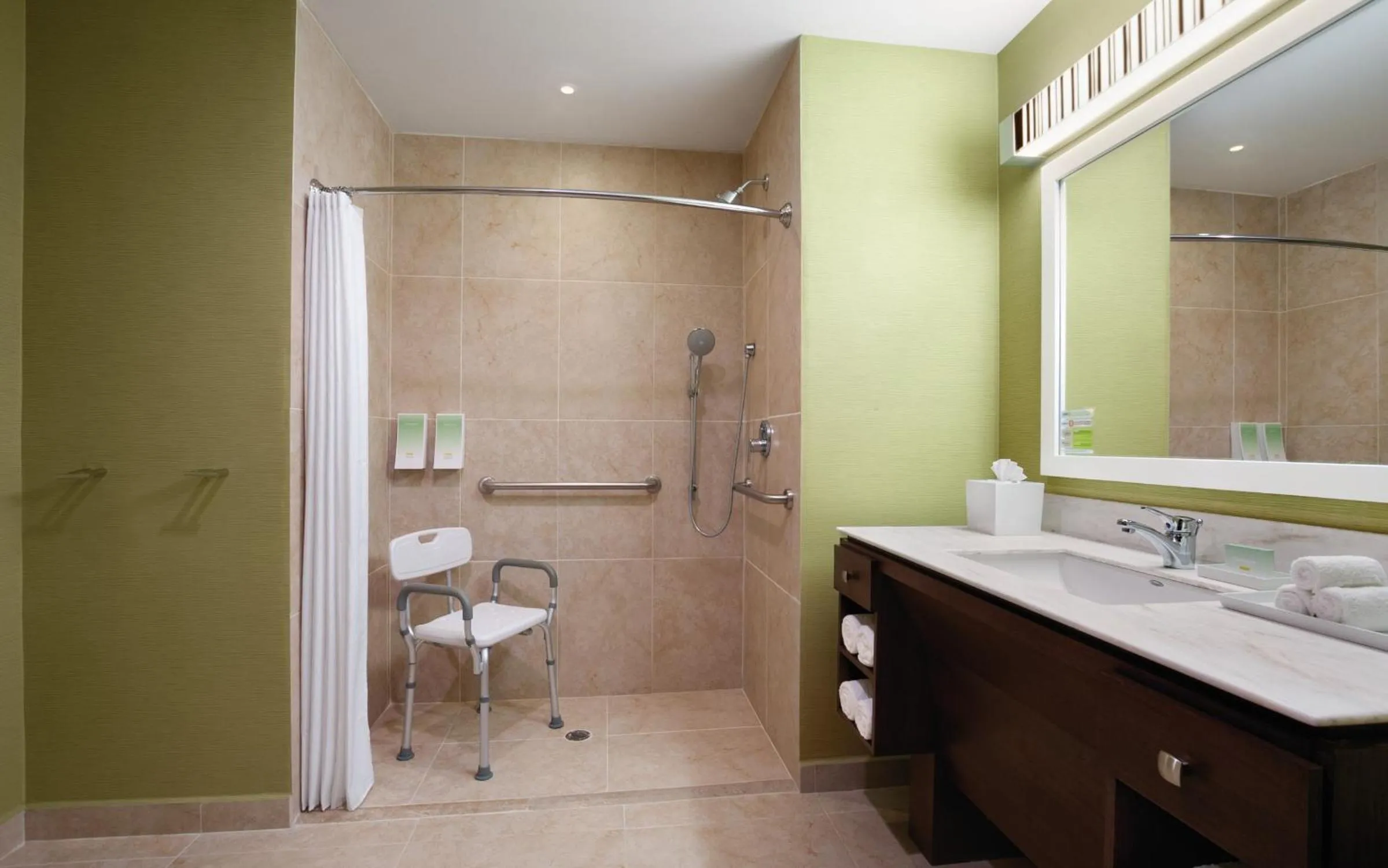 Queen Suite with Roll-In Shower - Mobility Access in Home2 Suites By Hilton Winter Garden