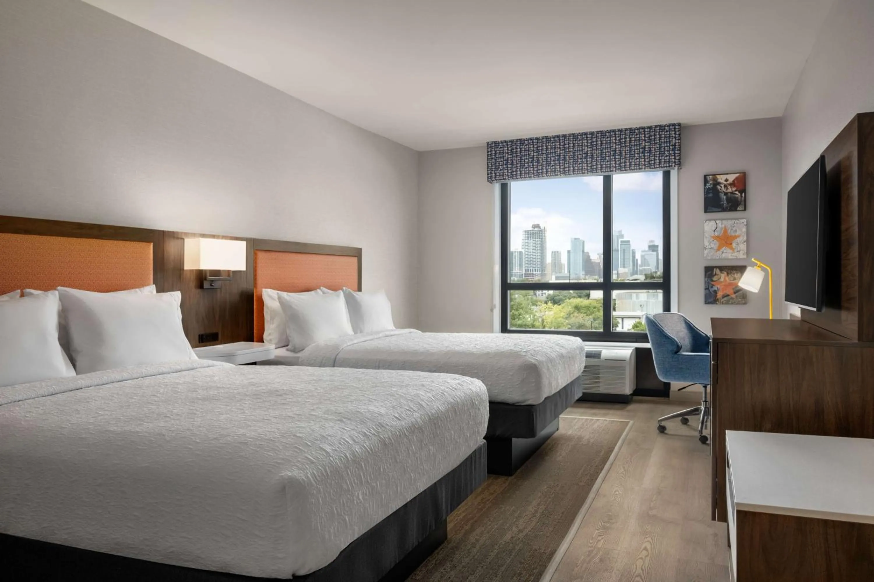 Queen Room with Two Queen Beds in Hampton by Hilton East Austin - near UT and Capitol