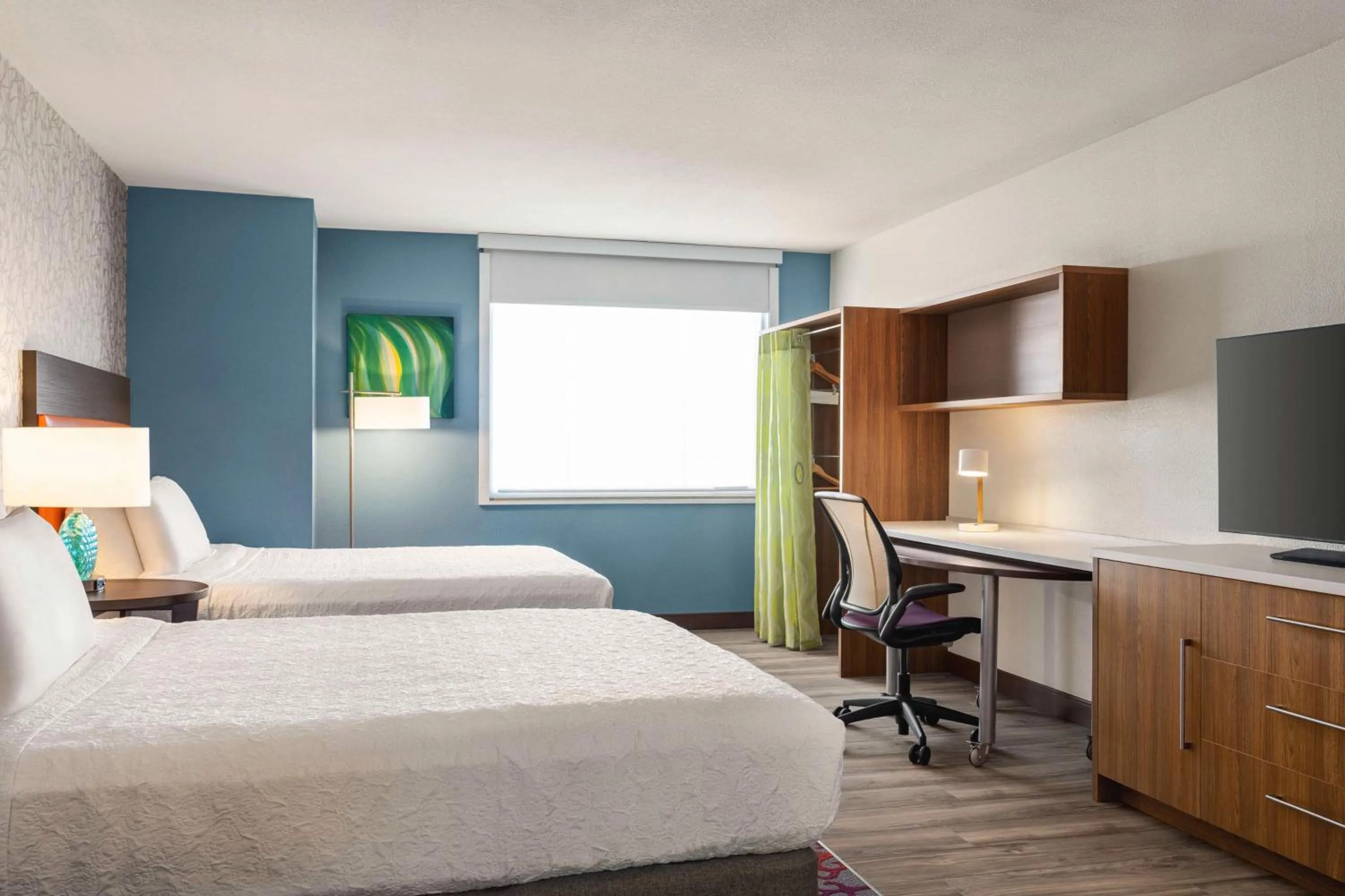 Studio with Two Queen Beds and Roll-In Shower - Mobility and Hearing Access/Non-Smoking in Home2 Suites by Hilton Albuquerque Downtown/University