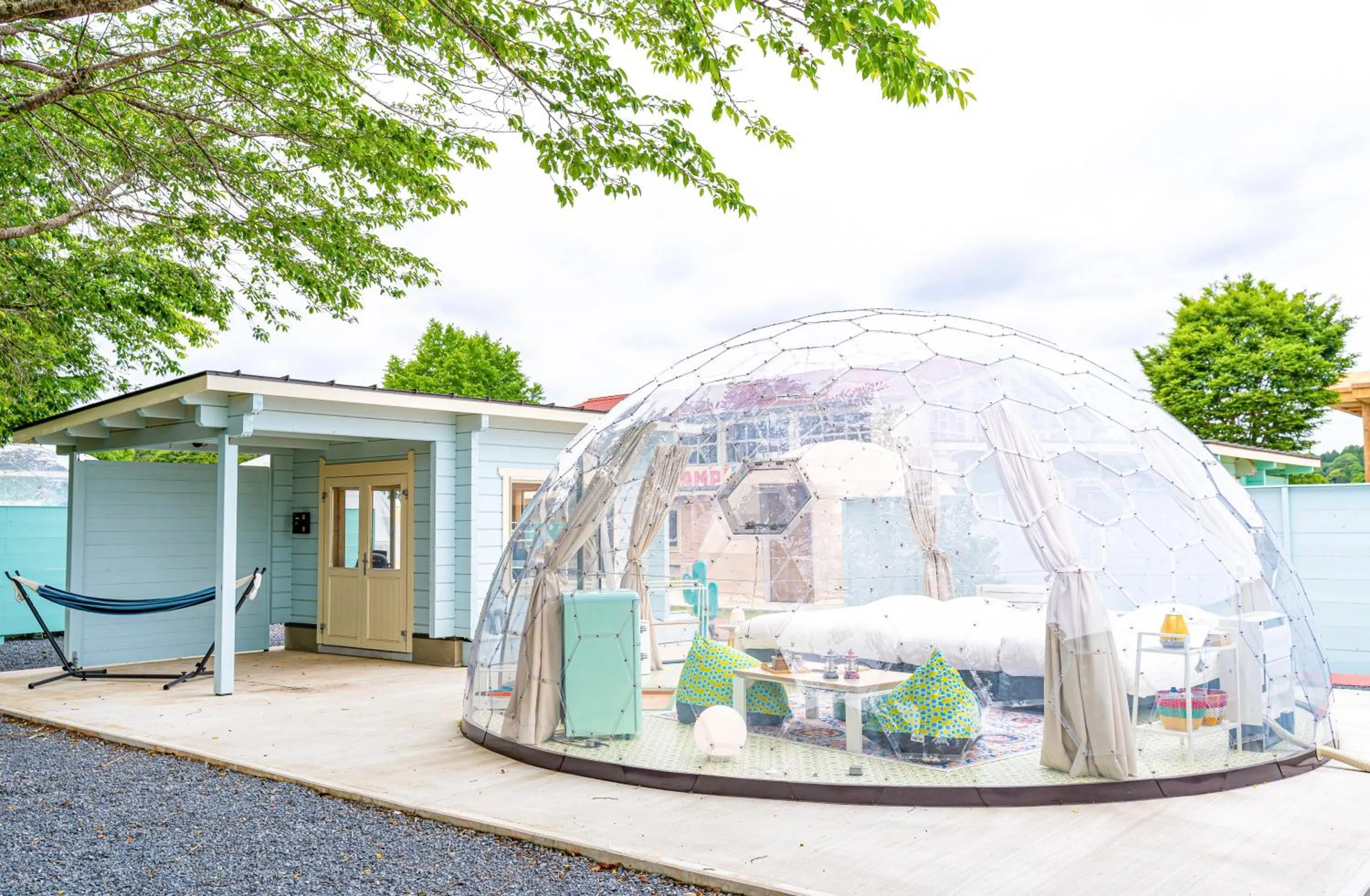 Clear Dome Tent in TACO GLAMP