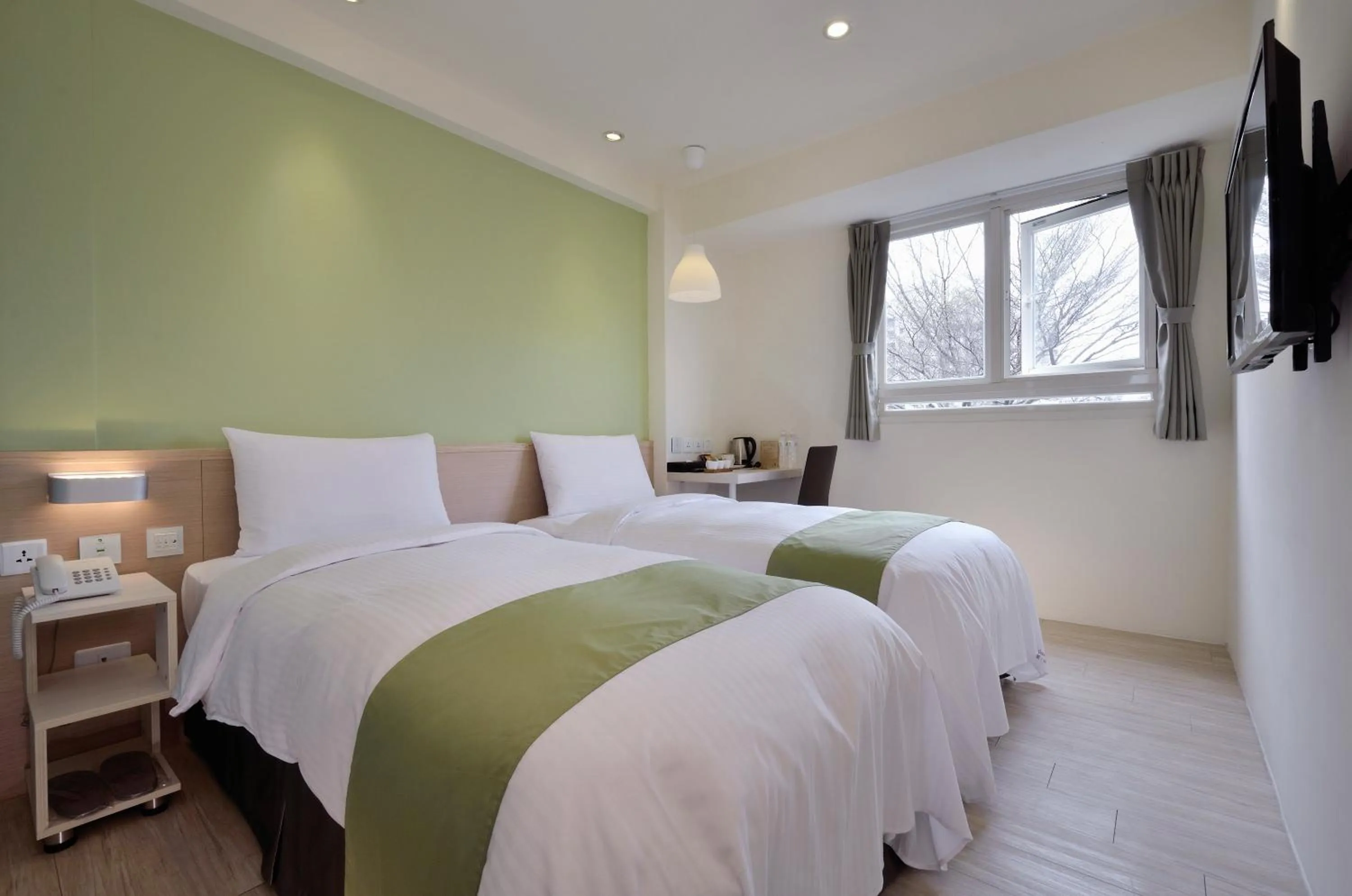 Classic Twin Room in Green Hotel - Fengjia