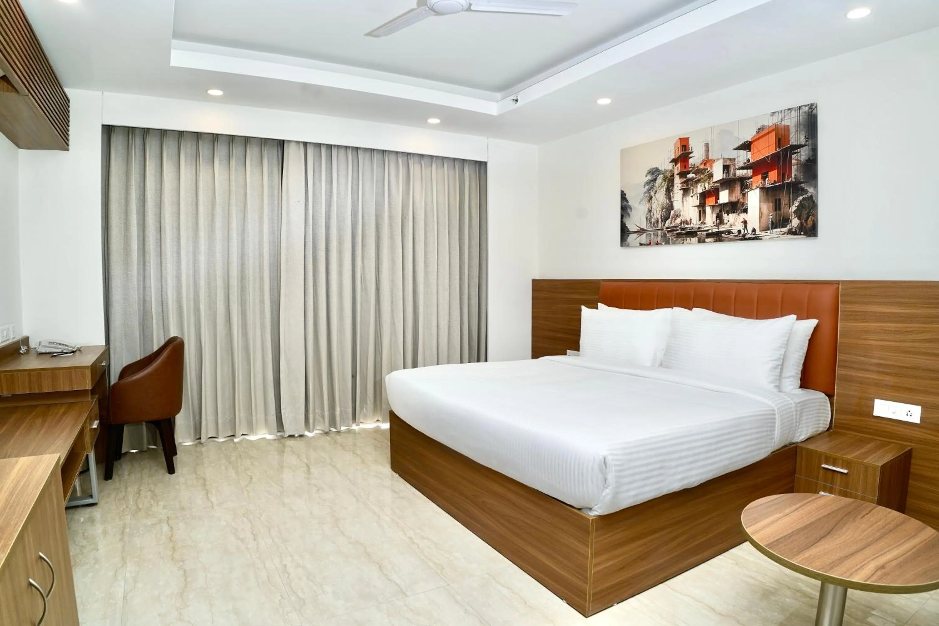 Deluxe King Room with Balcony & Pool View in Alivaa Hotel Gurugram Sohna Road City Center