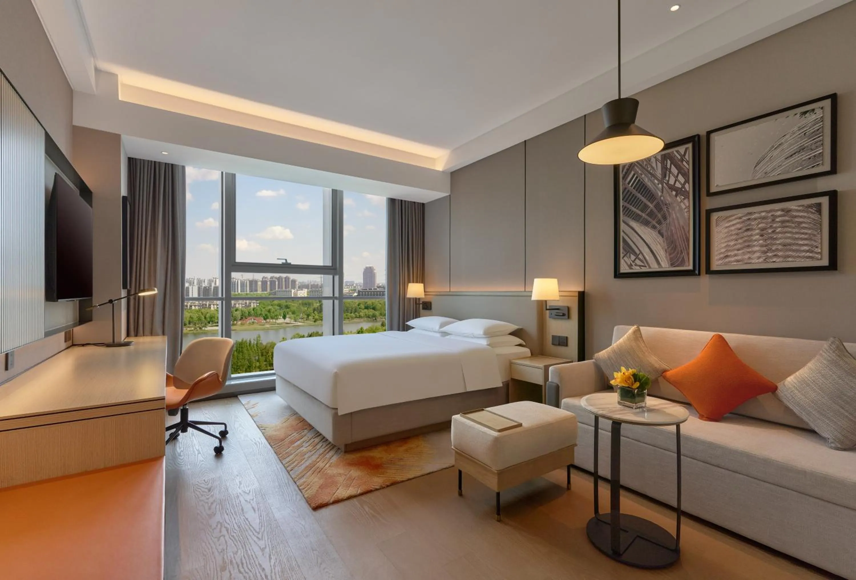 King Room with Sofa Bed and City View in Hyatt Place Nantong Xinghu City Plaza
