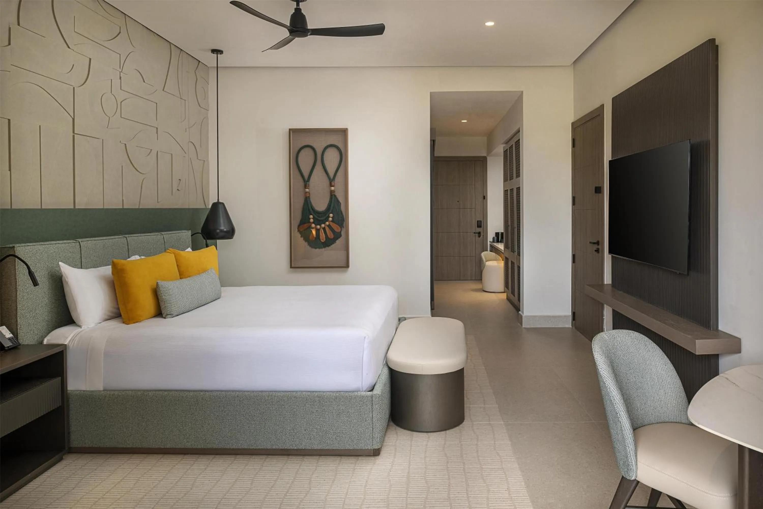 Connecting King Room with Two Queen Beds and Partial Ocean View - single occupancy in Zemi Miches Punta Cana All-Inclusive Resort, Curio by Hilton