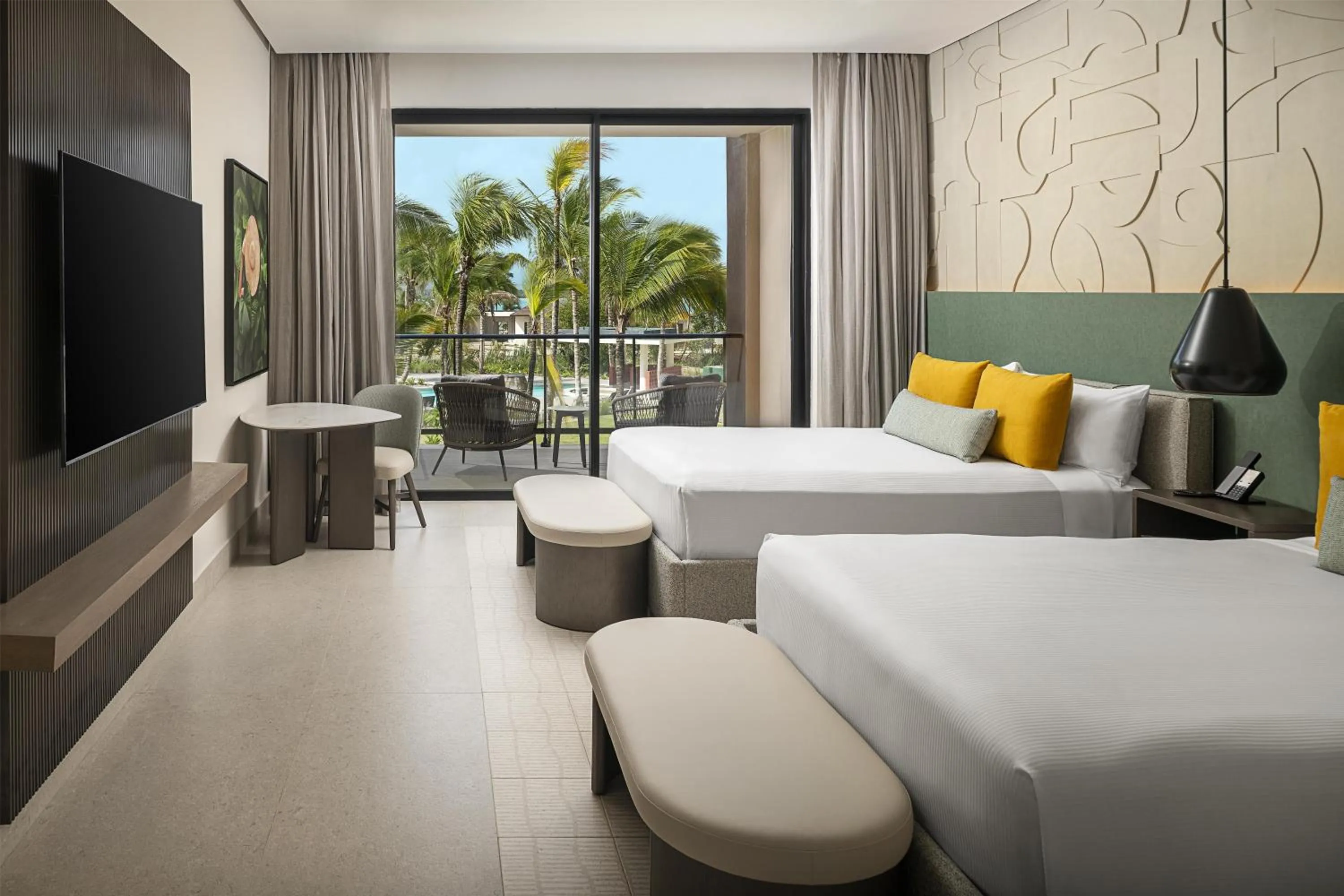 Club Azure Double Queen Room - single occupancy - Tropical View in Zemi Miches Punta Cana All-Inclusive Resort, Curio by Hilton