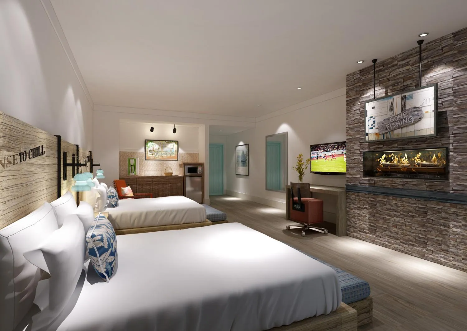 Village Double Queen with Balcony in Margaritaville Island Hotel