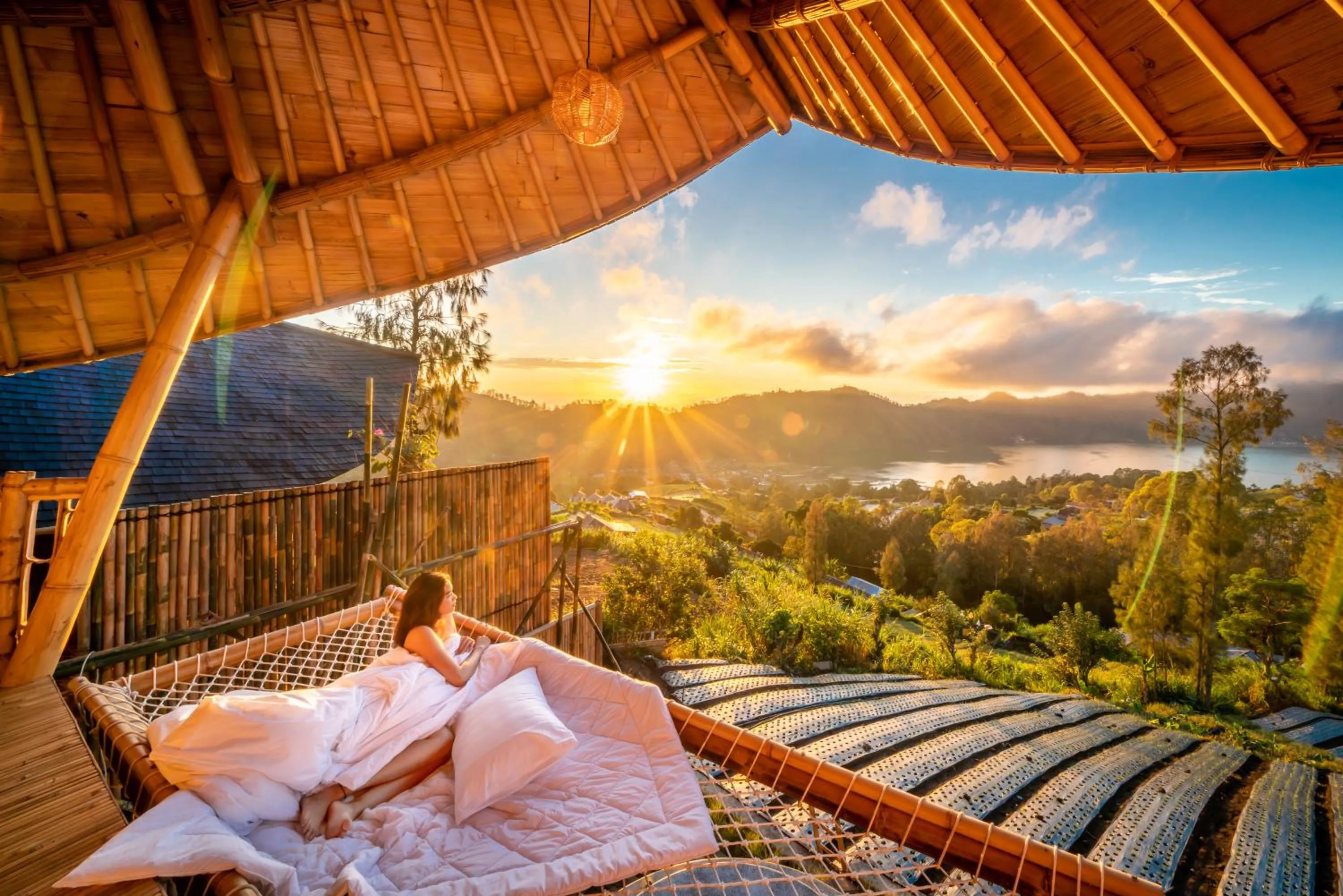 One Bedroom Plunge Pool Villa With Lake View in The Dewi Eco Bamboo Villa